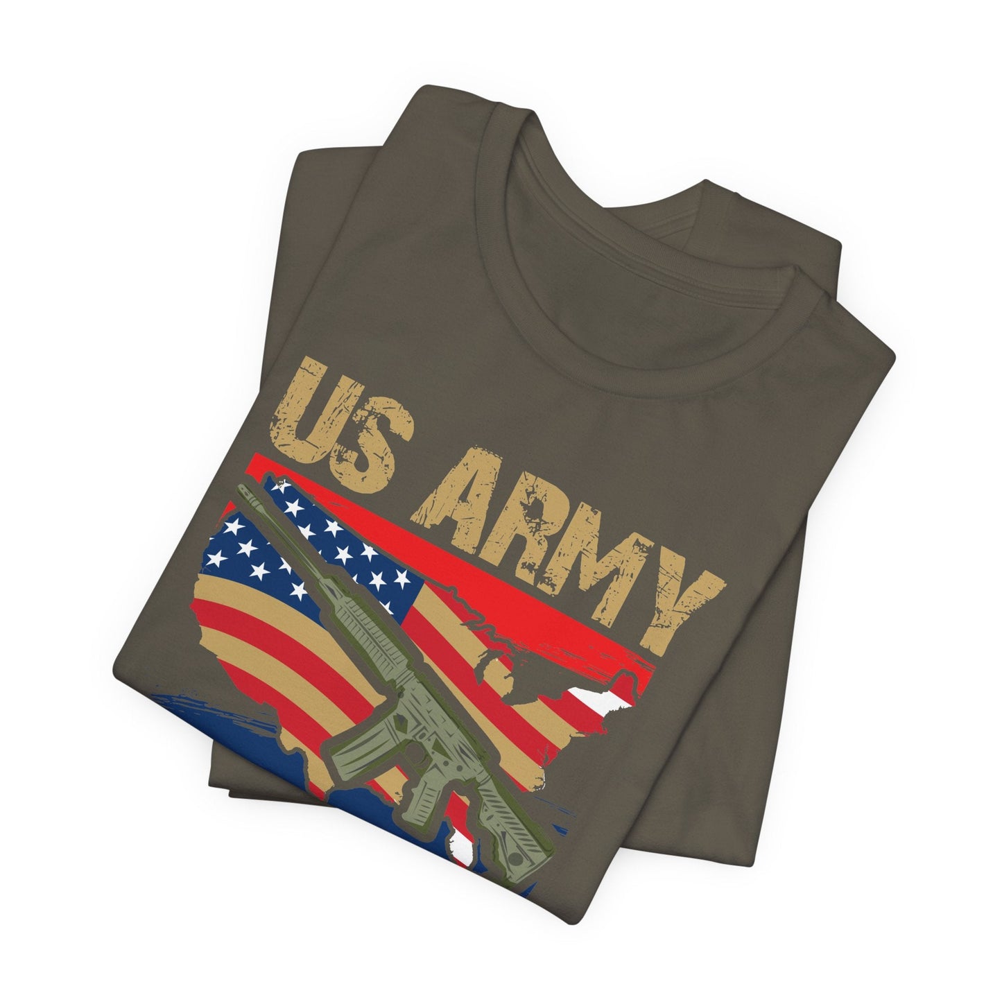 Army Veteran Patriotic Graphic Design Unisex Cotton T-Shirt v17