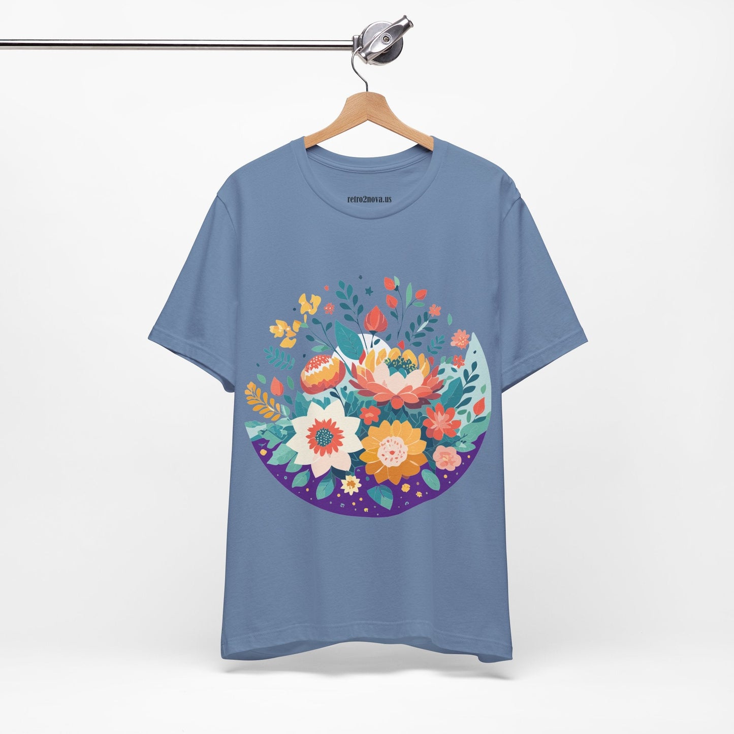 Flowers Shirt Floral Shirt Unisex Jersey Short Sleeve Tee Breathable Fabric Free Shipping