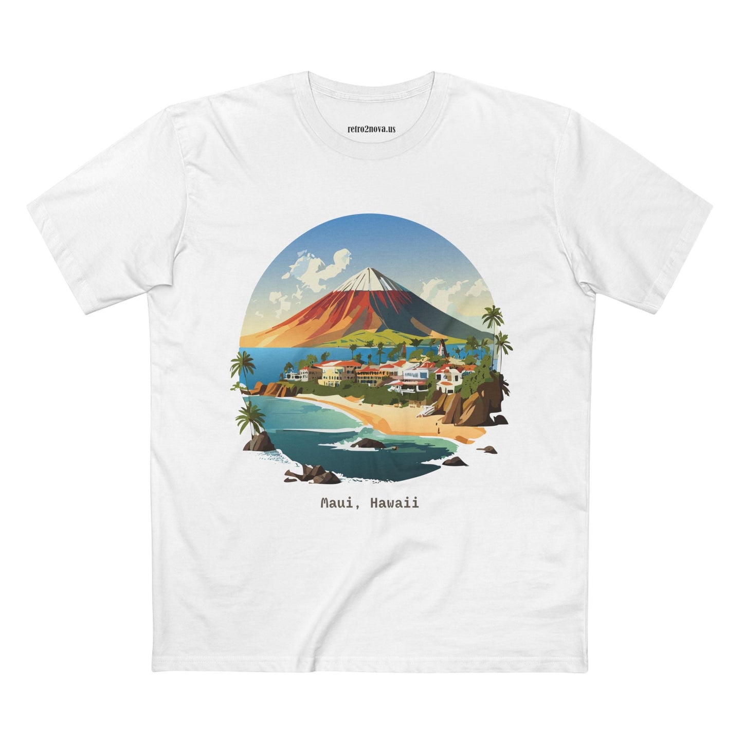Unisex Travel Shirt Hawaii Style Original Art Design Tee TT-37 Premium Cotton Breathable Comfort