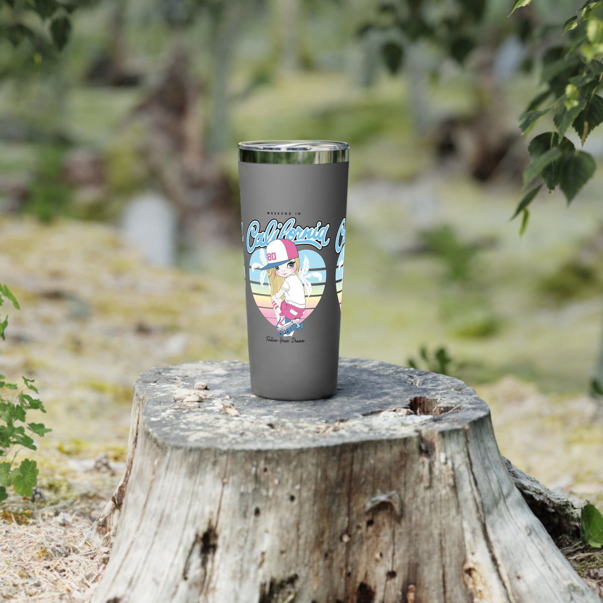 22oz Copper Vacuum Insulated Tumbler with Cartoon Hot 6 hours Cold 24 hours VT-3