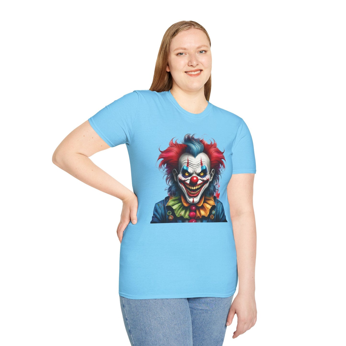 Unisex Clown Shirt Funny Man Tee Circus Theme Shirt Scary Man Shirt Softstyle Comfort