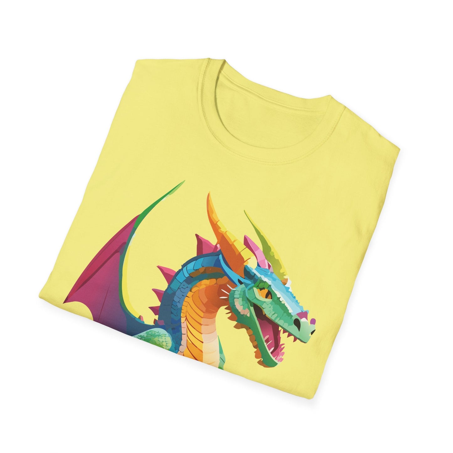 Unisex Dragon Graphic Tee Softstyle Short Sleeve T Shirt Made From Ring Spun Cotton