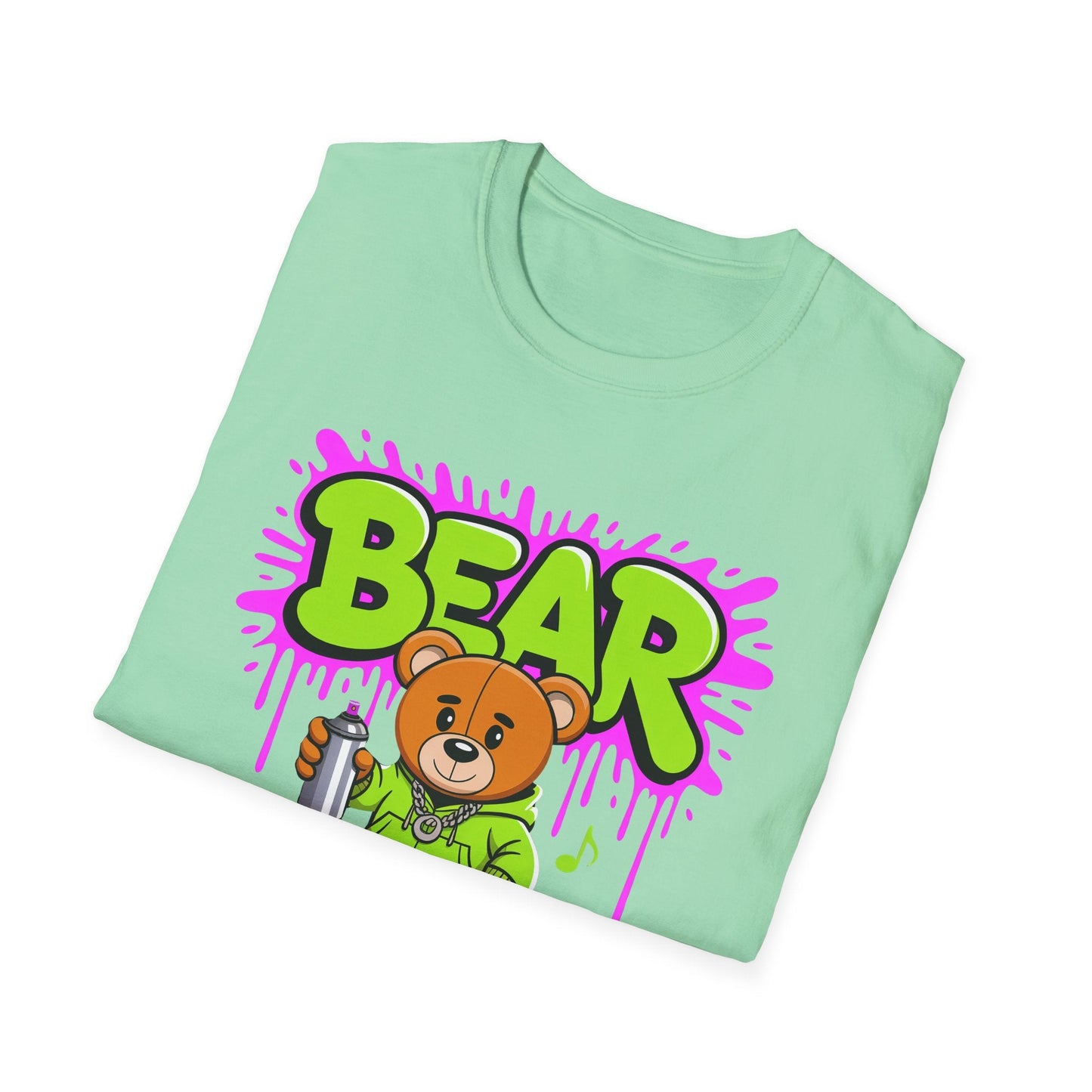 Unisex Cartoon T Shirt With Funny Animals Print Gildan Softstyle 64000 Tee Comfortable Everyday Wear
