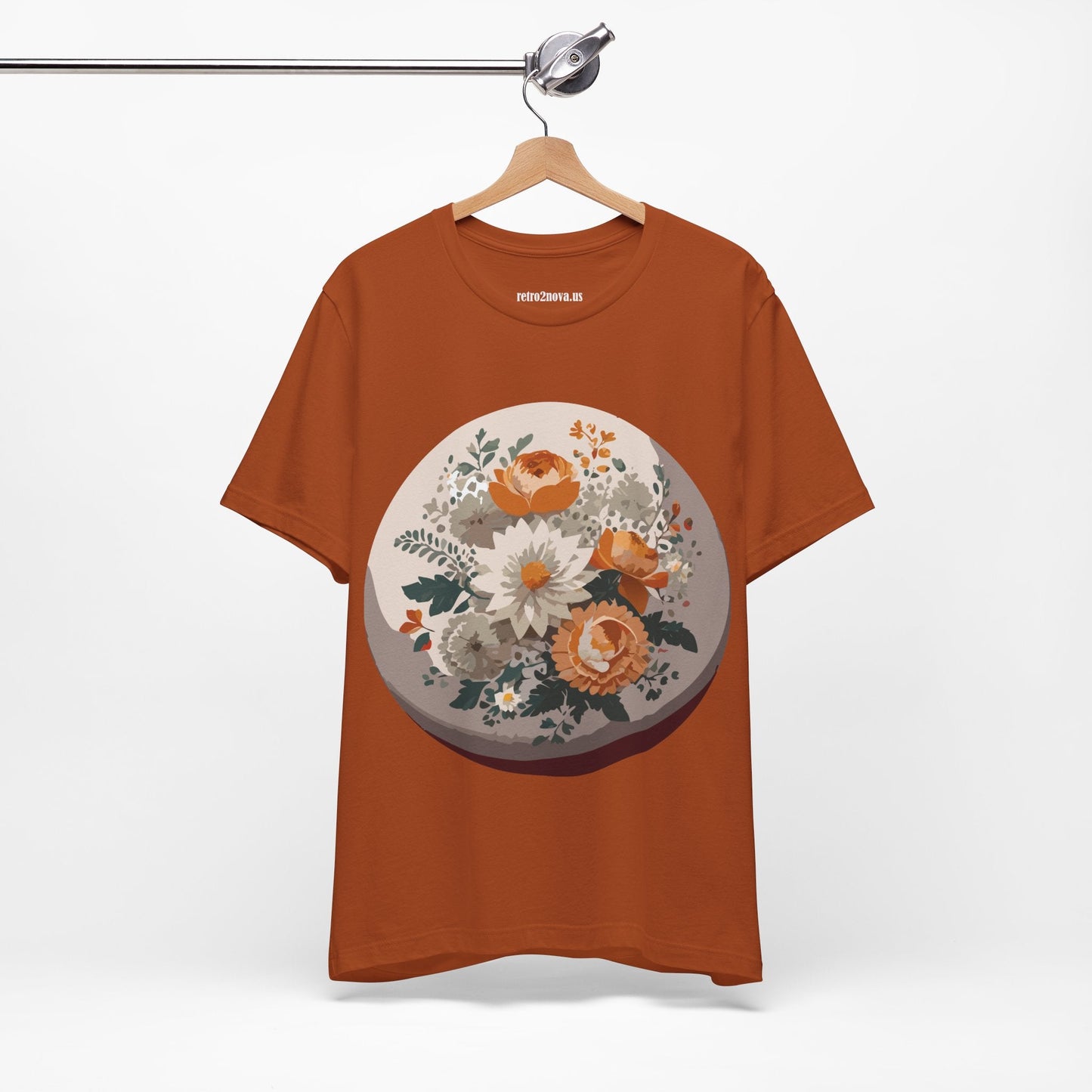 Floral Shirt Unisex Floral Print Jersey Tee Lightweight Breathable From Flowers Collection