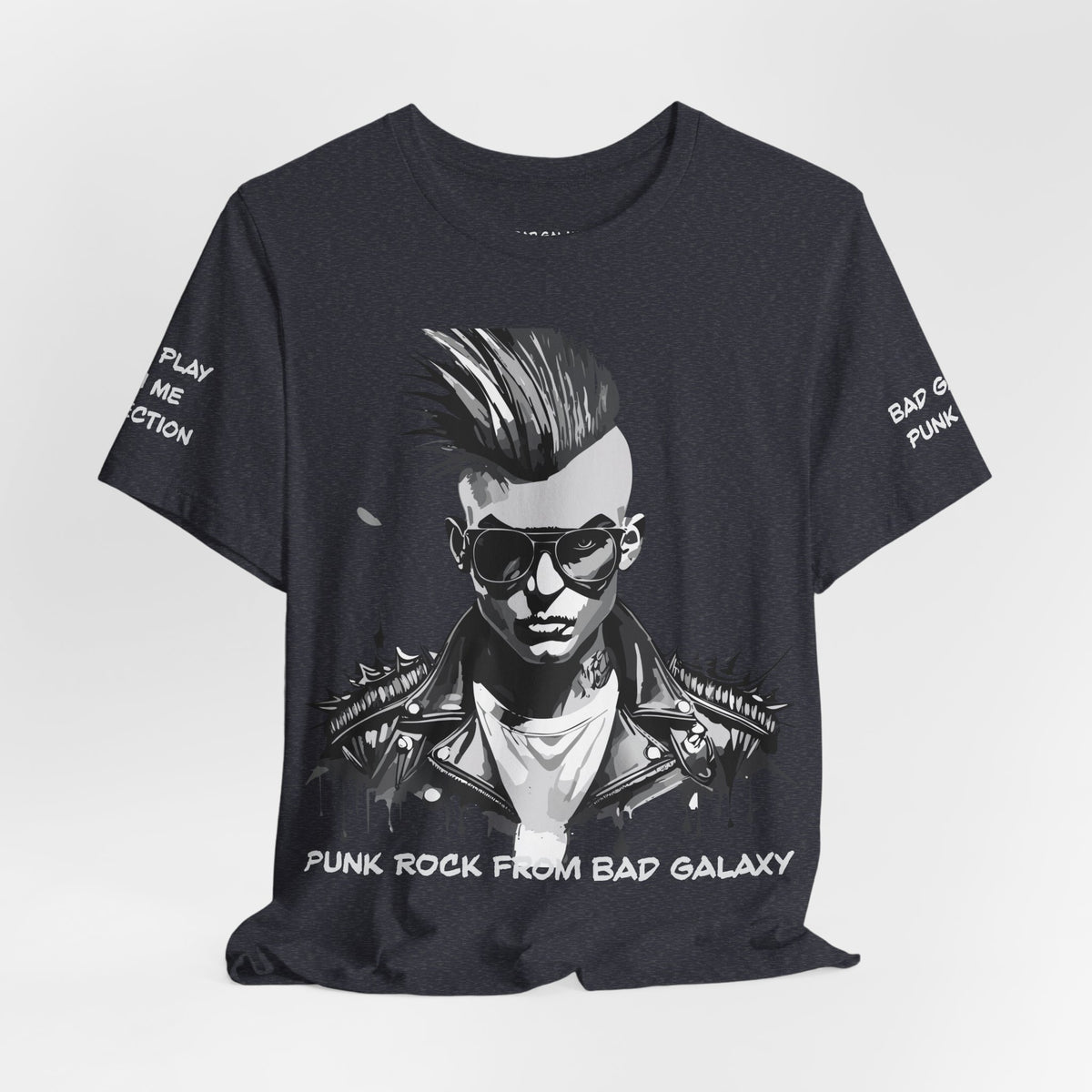 Punk Rock Graphic Unisex Cotton Bella+Canvas Tee with Art Design b23