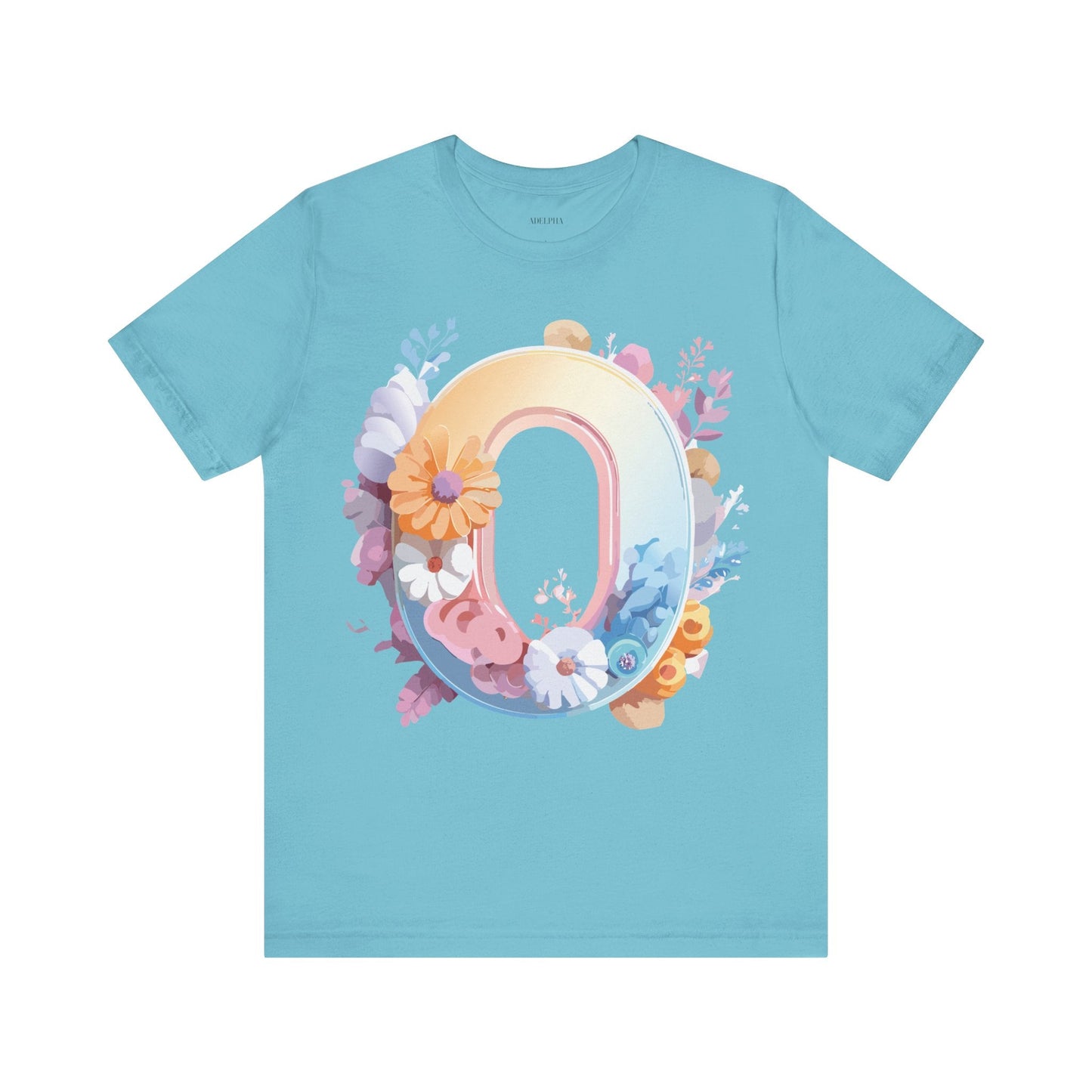 Letter O Graphic Tee Unisex Shirt Adelpha Vintage Inspired Art Design Short Sleeve