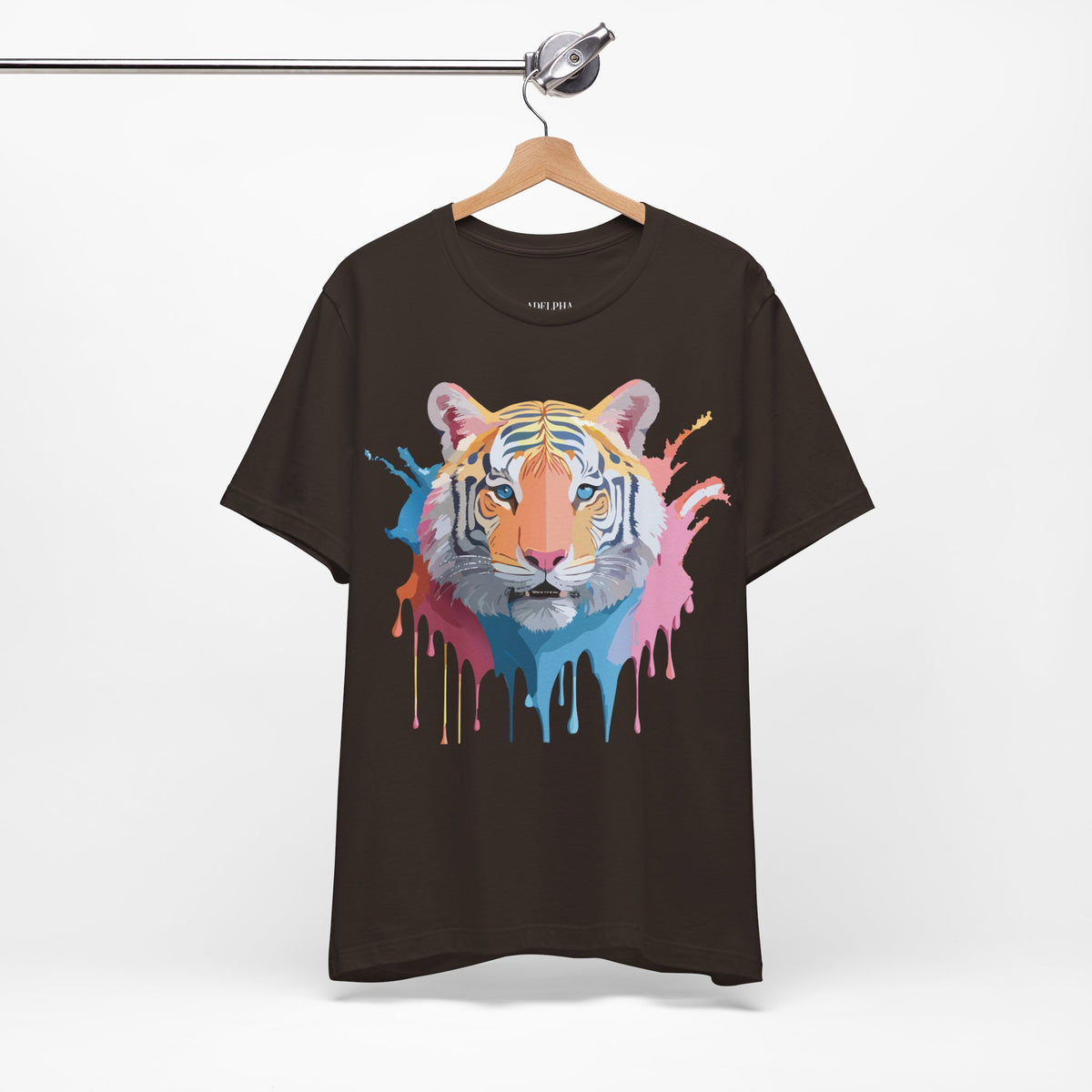 Tiger Graphic Unisex Cotton Bella+Canvas Tee with Art Animal Design e58