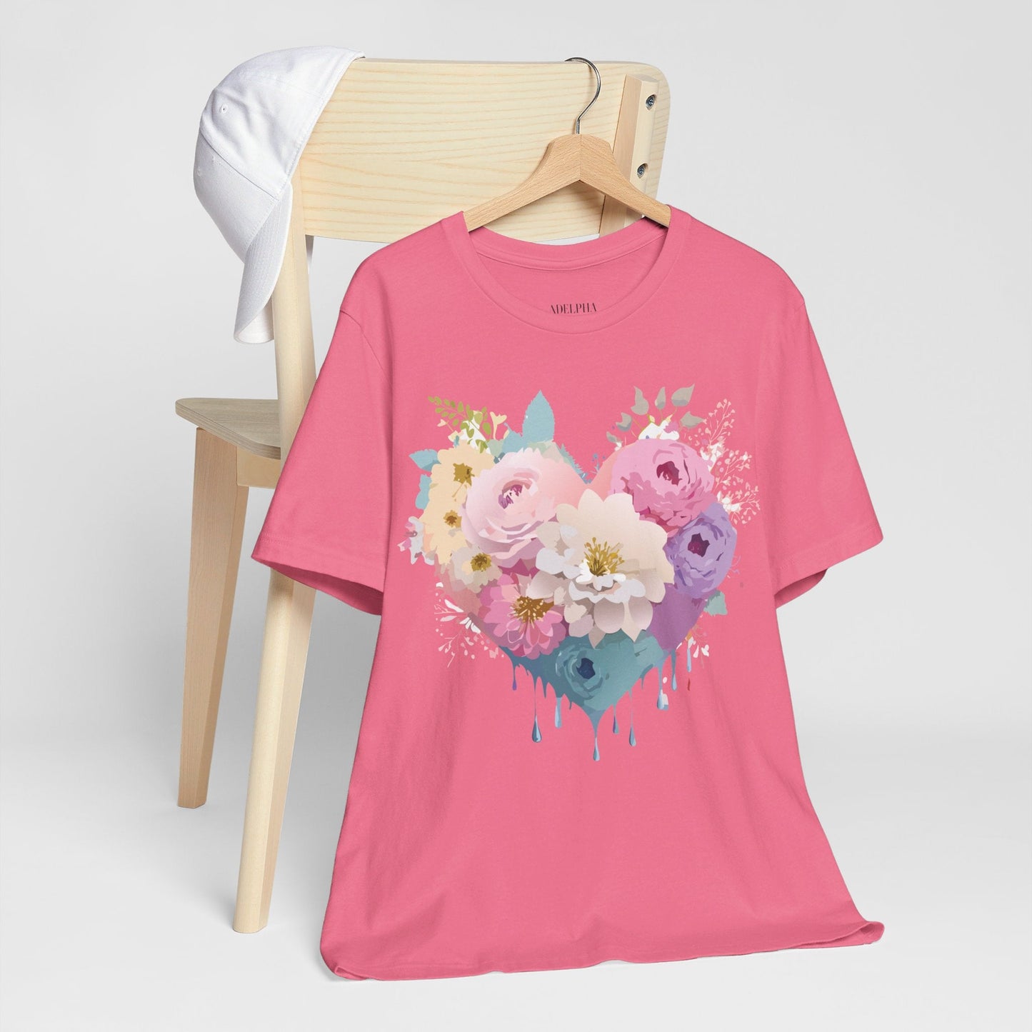 Valentine Graphic Tee Unisex Short Sleeve Shirt With Adelpha Vintage Artwork Design