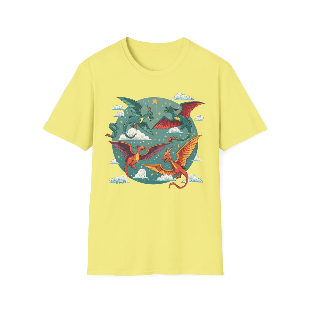 Dragon Graphic Tee Gildan Unisex 100 Cotton Tee Shirt with Animal a34