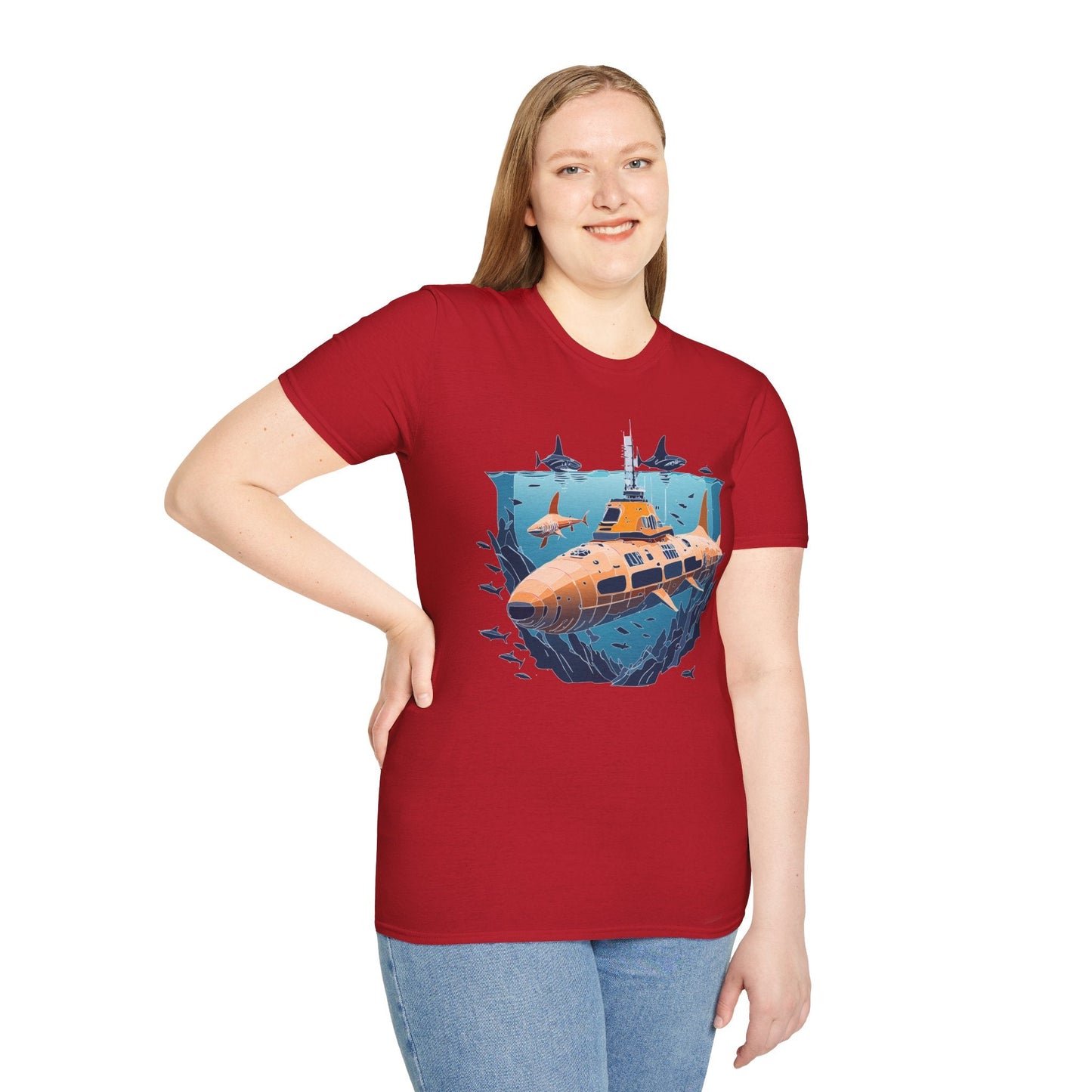 Ocean T Shirt Unisex Gildan Softstyle 64000 Ocean Theme Tee 100 Percent Cotton Fabric