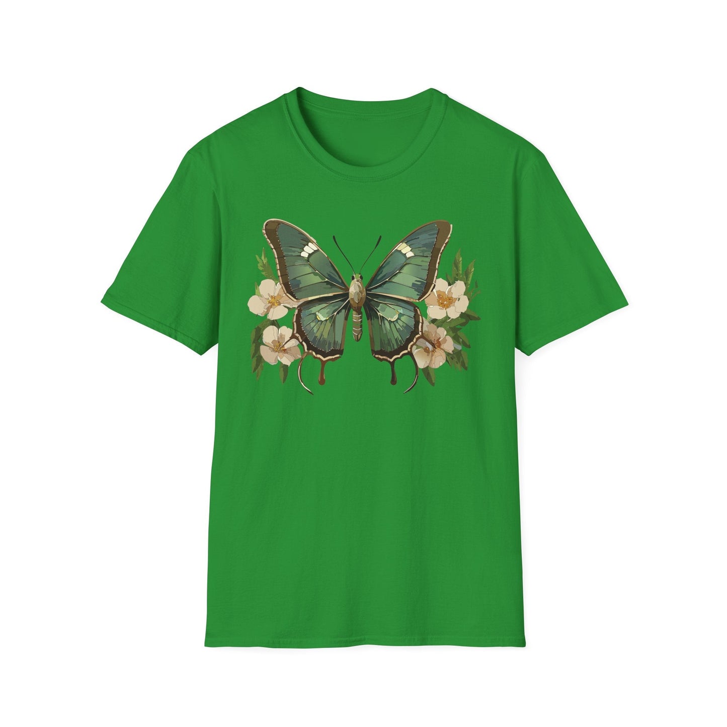 Butterfly Shirt Monarch Style Unisex T Shirt Gildan Softstyle 64000 100 Percent Ring Spun Cotton