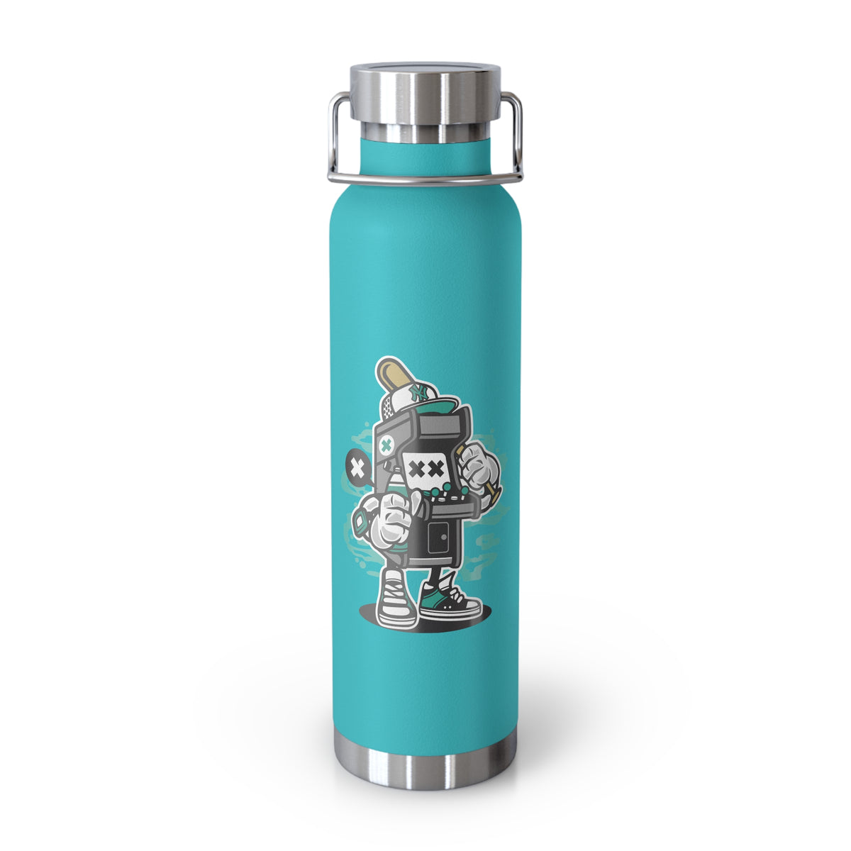 22oz Copper Insulated Water Bottle with Cartoon Design - CV23