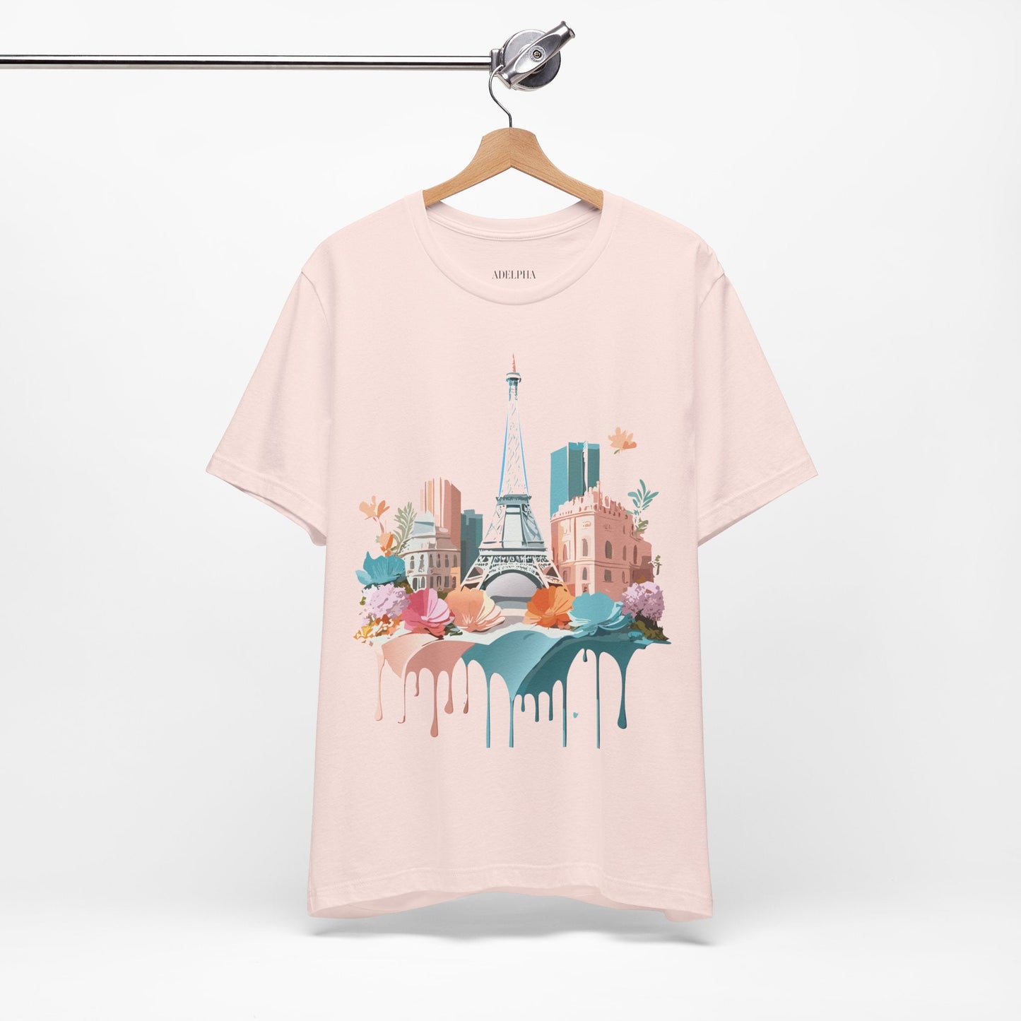 Paris Vintage Inspired Graphic Tee Unisex Short Sleeve Shirt Adelpha Artwork Studio
