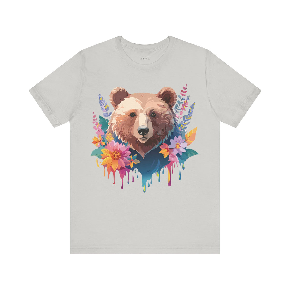 Bear Graphic Design Tee Bella+Canvas Unisex 100 Cotton Tee Shirt a118