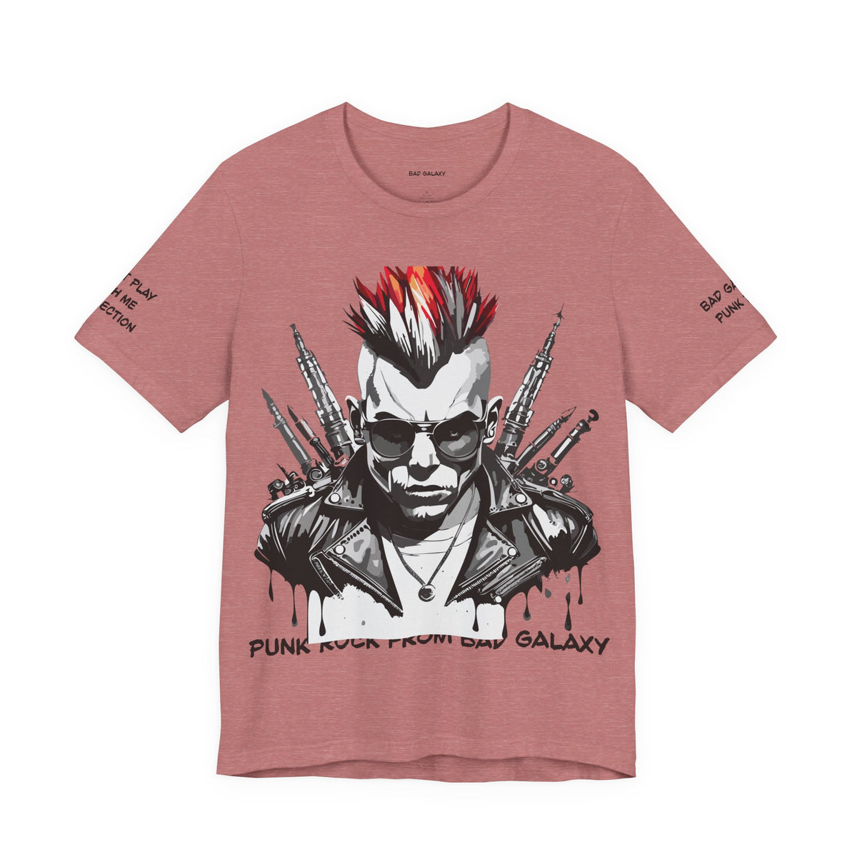 Punk Rock Graphic Unisex Cotton Bella+Canvas Tee with Art Design b37