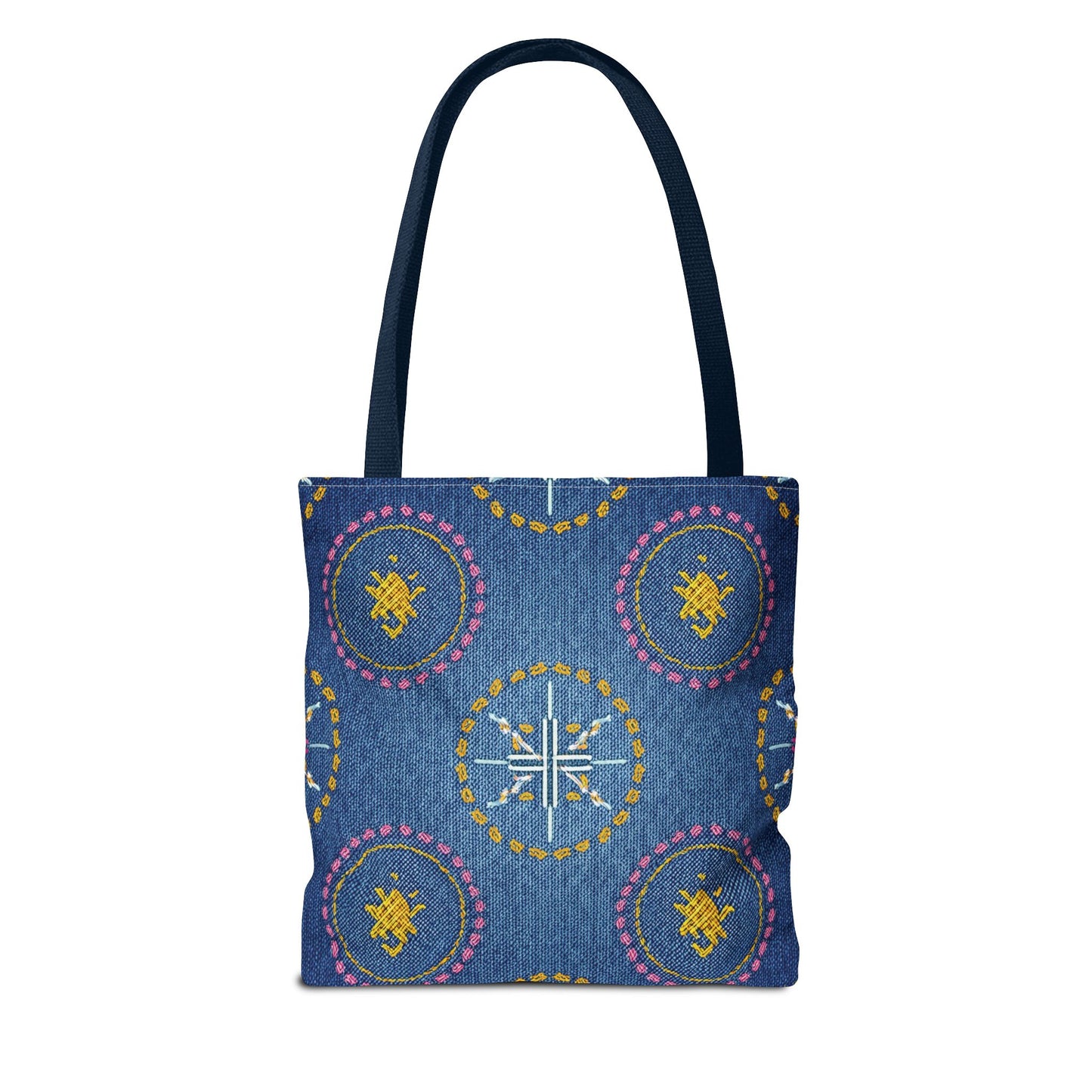 Diwali Graphic Denim Fabric Imitation Print Unisex Canvas Bag Poly Spun 3 Sizes Tote Bag 205-3