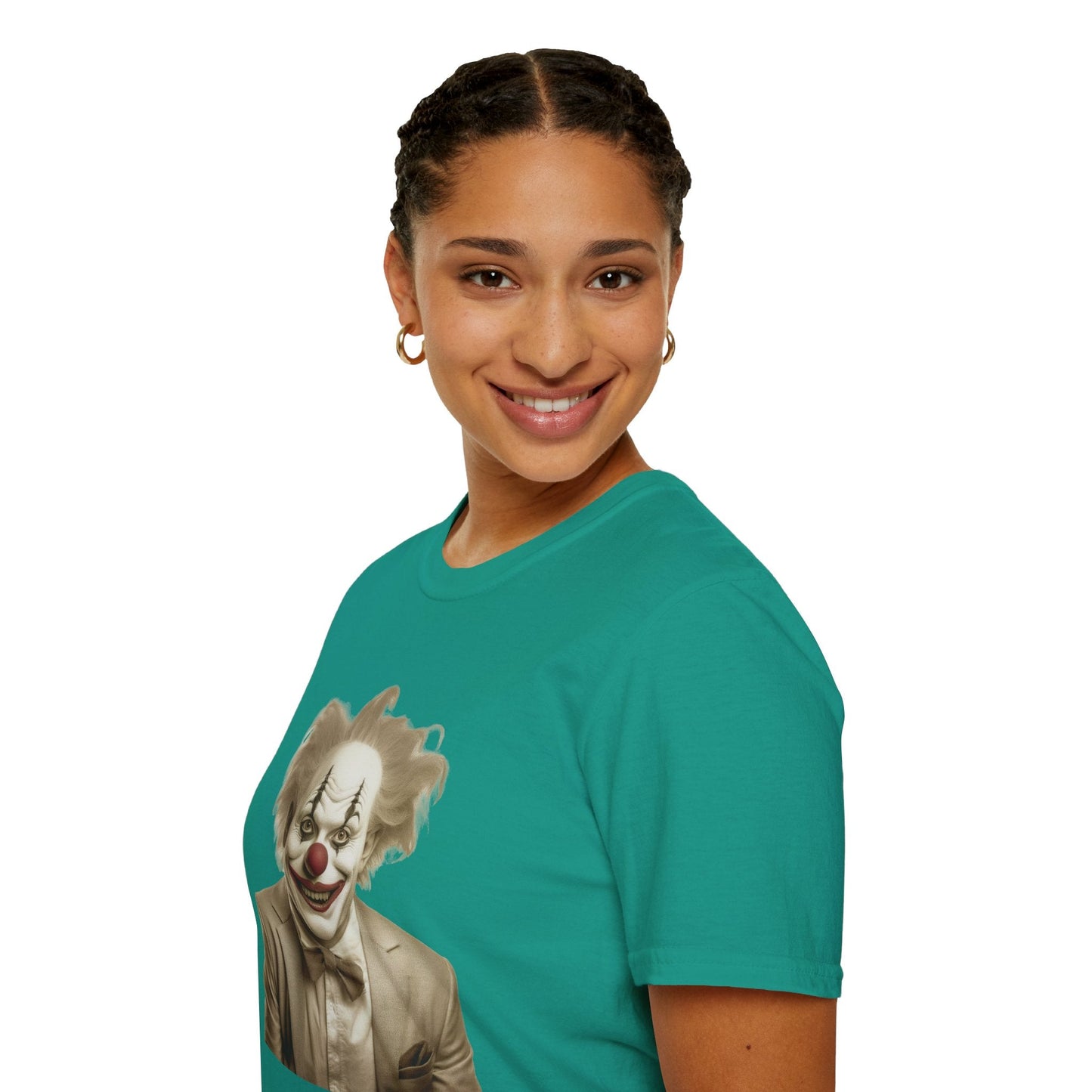 Unisex Clown Shirt Funny Man Circus Tee Softstyle 64000 Cotton Gildan Tee Lightweight Breathable
