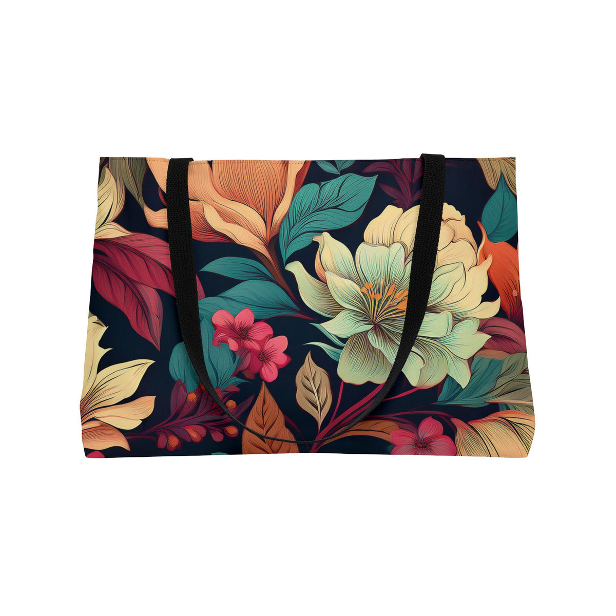 Floral Print Poly Canvas Weekender Bag 2