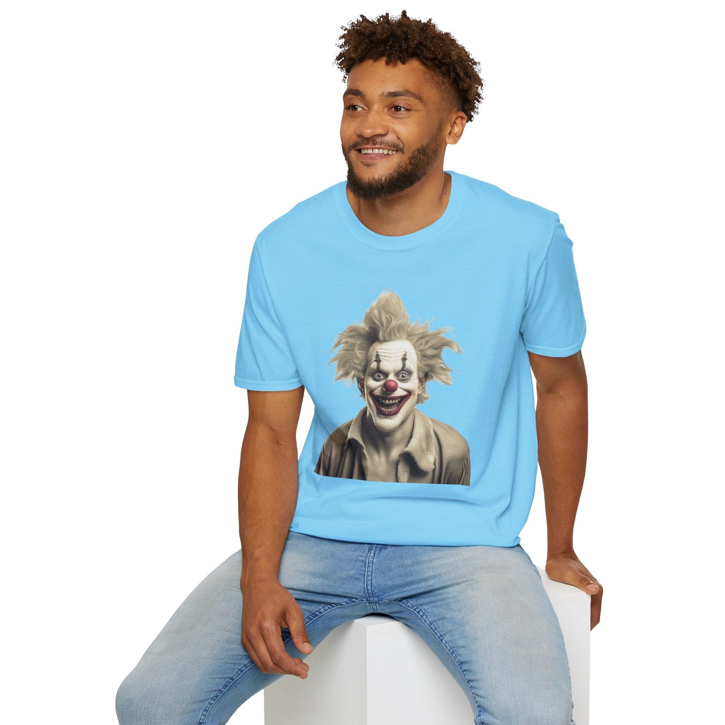 Clown Shirt Unisex T Shirt Funny Man Circus Shirt Scary Man Shirt Softstyle Gildan 64000