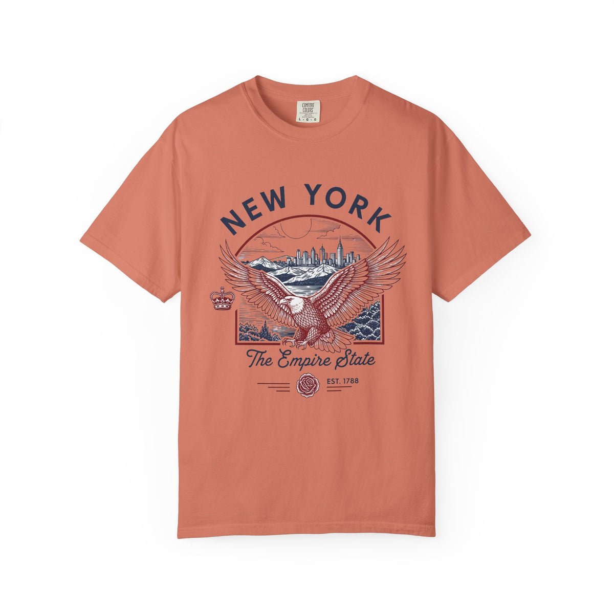 New York State Vintage Travel Tourist Graphic Gift Tee Unisex 100 Cotton Comfort Colors T-Shirt