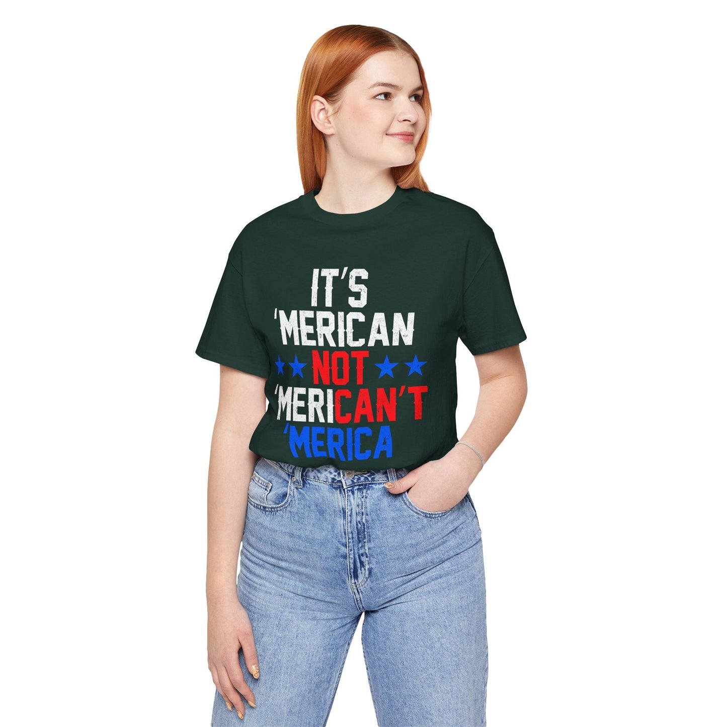 Patriotic USA Stars Graphic Unisex Cotton T-Shirt a5