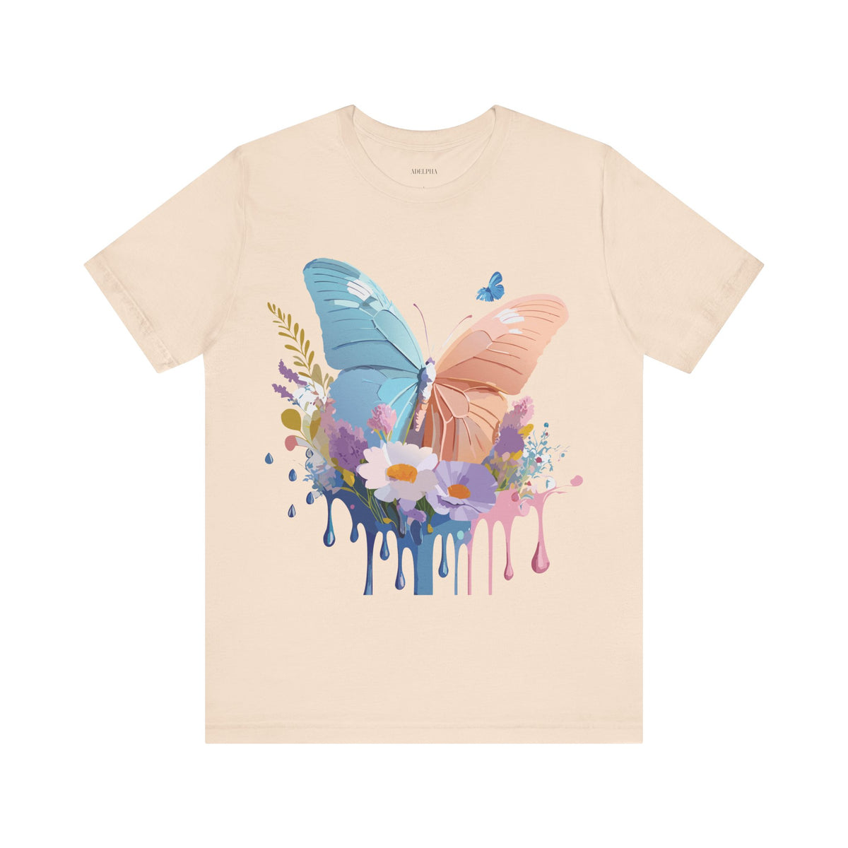 Butterfly Graphic Unisex Cotton Bella+Canvas Tee with Art Design n25