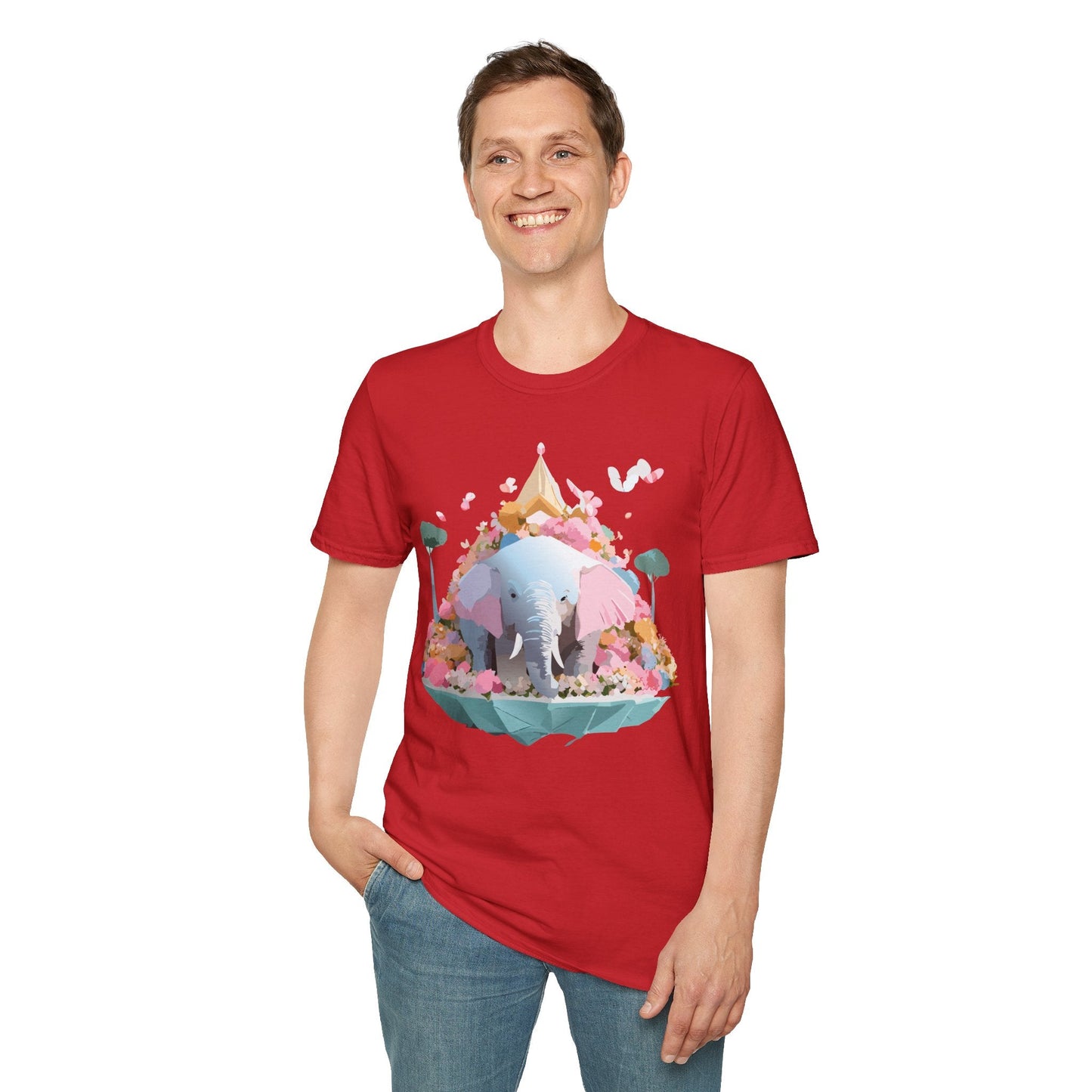 Elephant Graphic T Shirt For Animals Unisex Gildan Softstyle 64000 Cotton Tee Apparel
