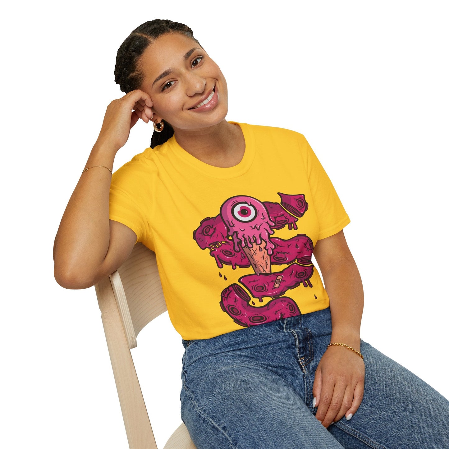 Cartoon T Shirt Animation Tee Funny Graphic Tee Unisex Gildan Softstyle Cotton 64000