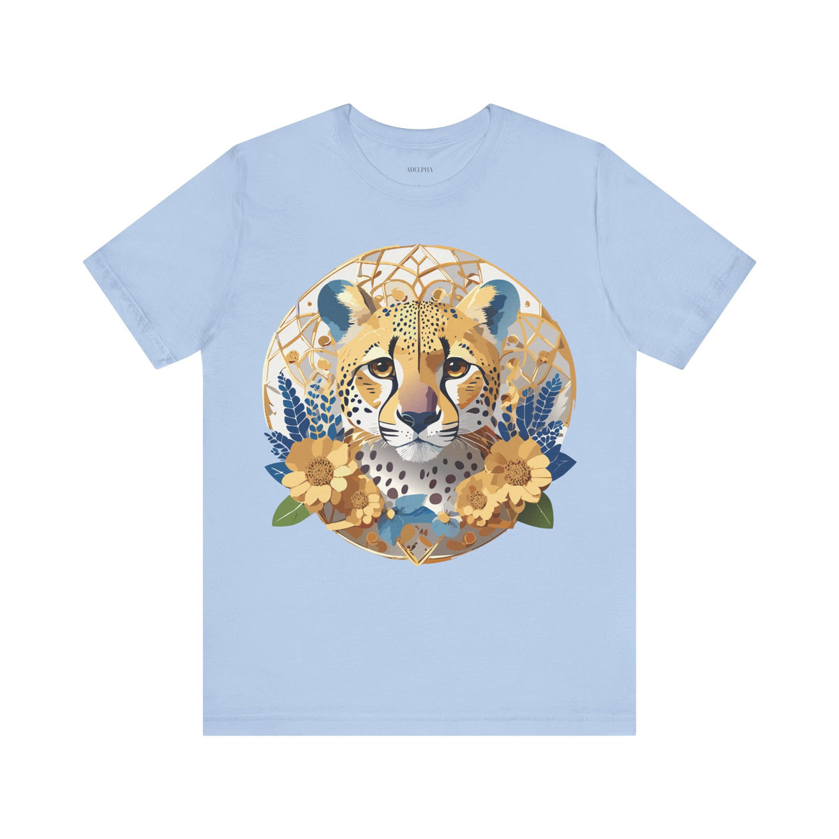 Medallion Graphic Unisex Cotton Bella+Canvas Tee with Art Design d58