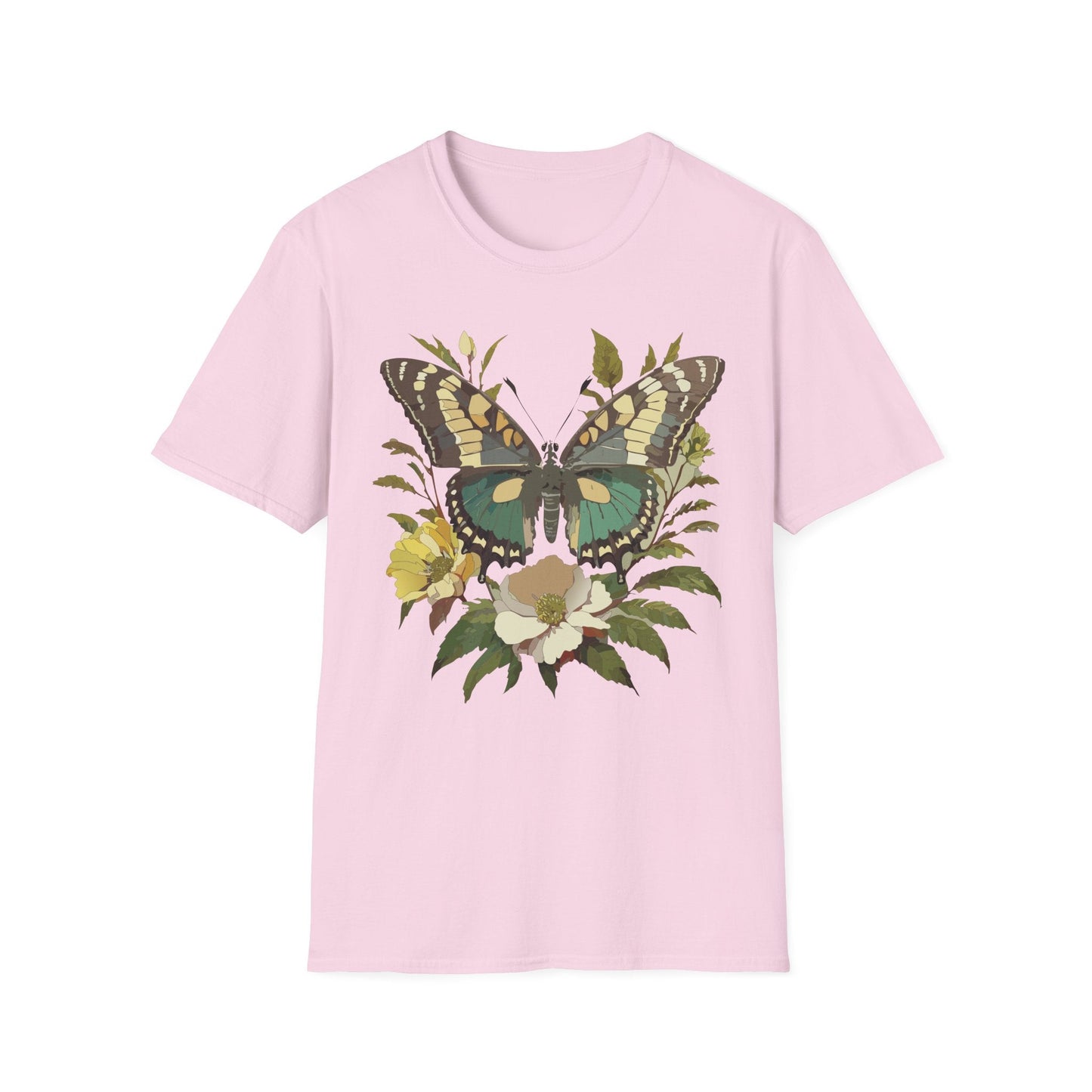 Butterfly Shirt Unisex Monarch Butterfly Tee Gildan Softstyle 64000 100 Percent Ring Spun Cotton