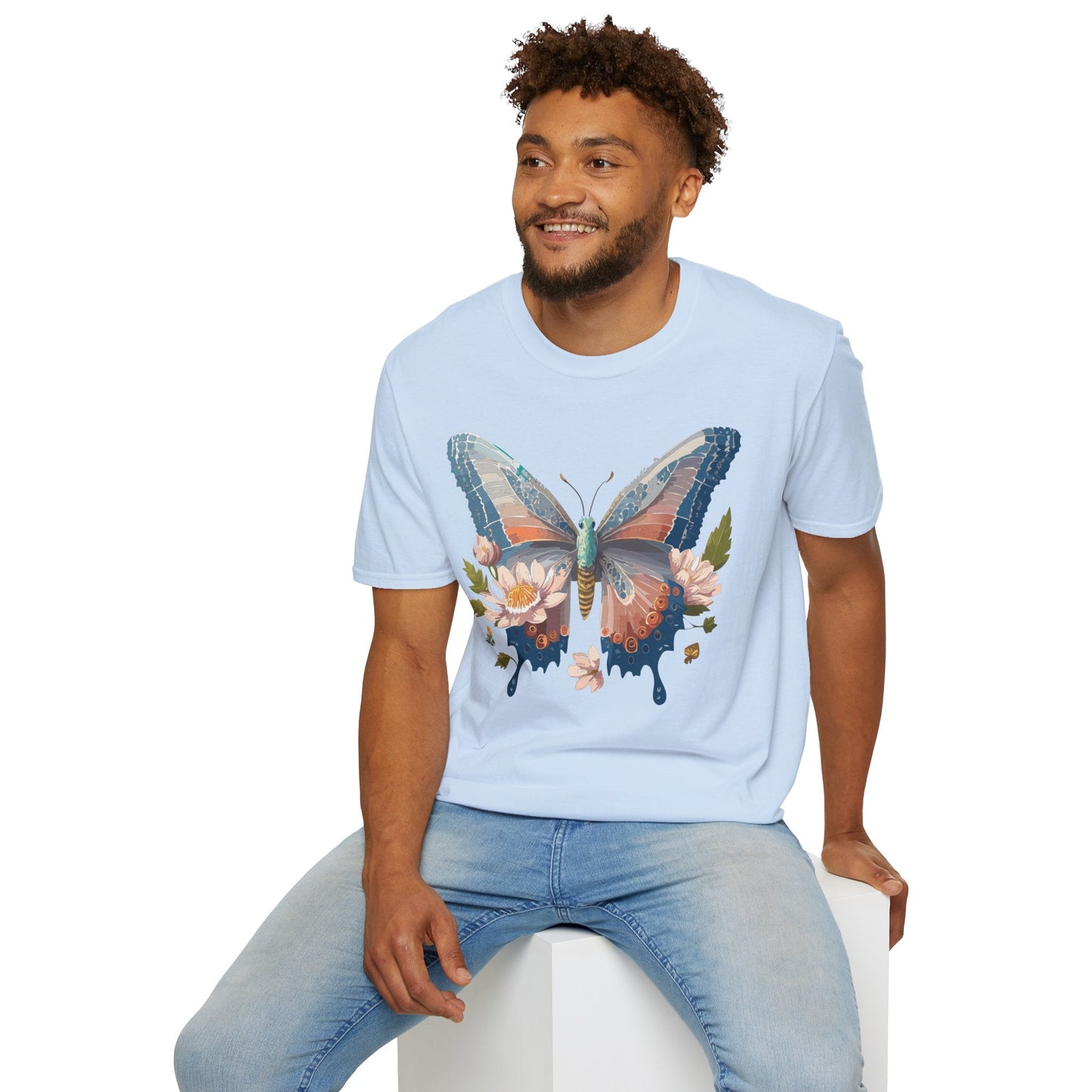 Butterfly Shirt Unisex T Shirt Monarch Design Softstyle 64000 Ring Spun Cotton Tee