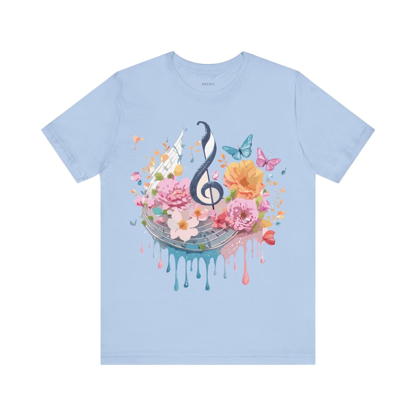 Adelpha Graphic T Shirt Unisex Jersey Short Sleeve Vintage Inspired Artwork Music Tee