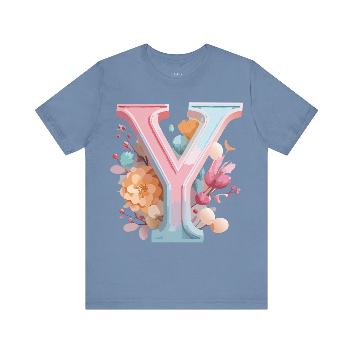 Letter Y Graphic Unisex Cotton Bella+Canvas Tee with Art Letter Design