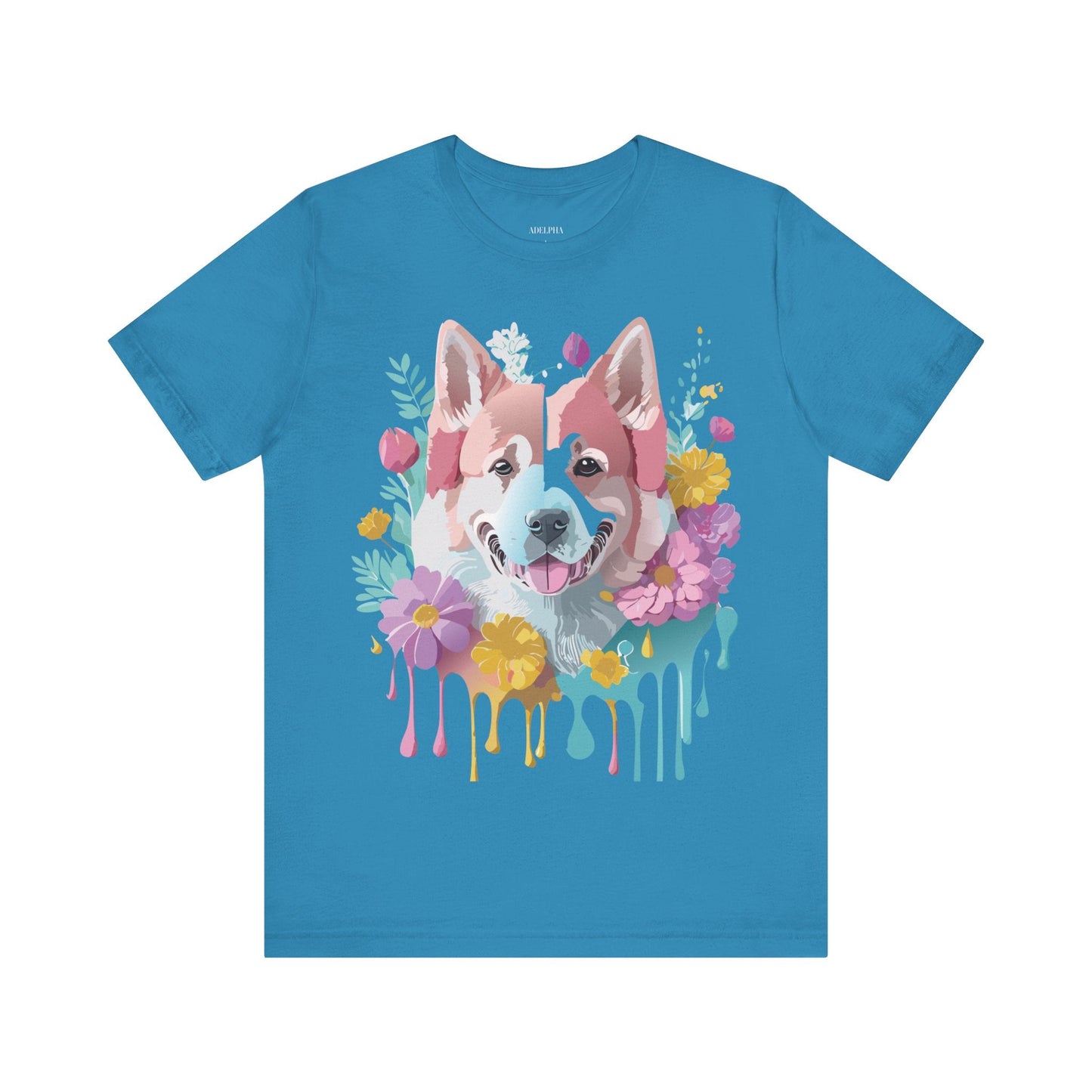 Dog Shirt Graphic Tee Unisex Short Sleeve Adelpha Art Design Vintage Inspired Artwork Edition