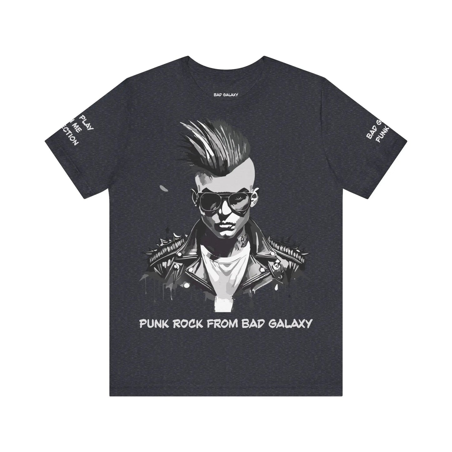 Punk Rock Tee Shirt From Bad Galaxy Made To Order 100 Percent Cotton USA Eco Friendly Inks