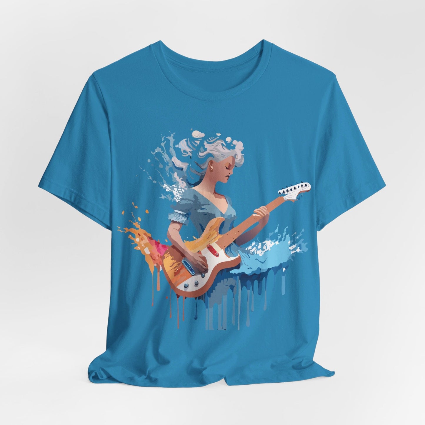 Music Graphic Unisex 100 Cotton Vintage Art with Musical Elements Tee 47