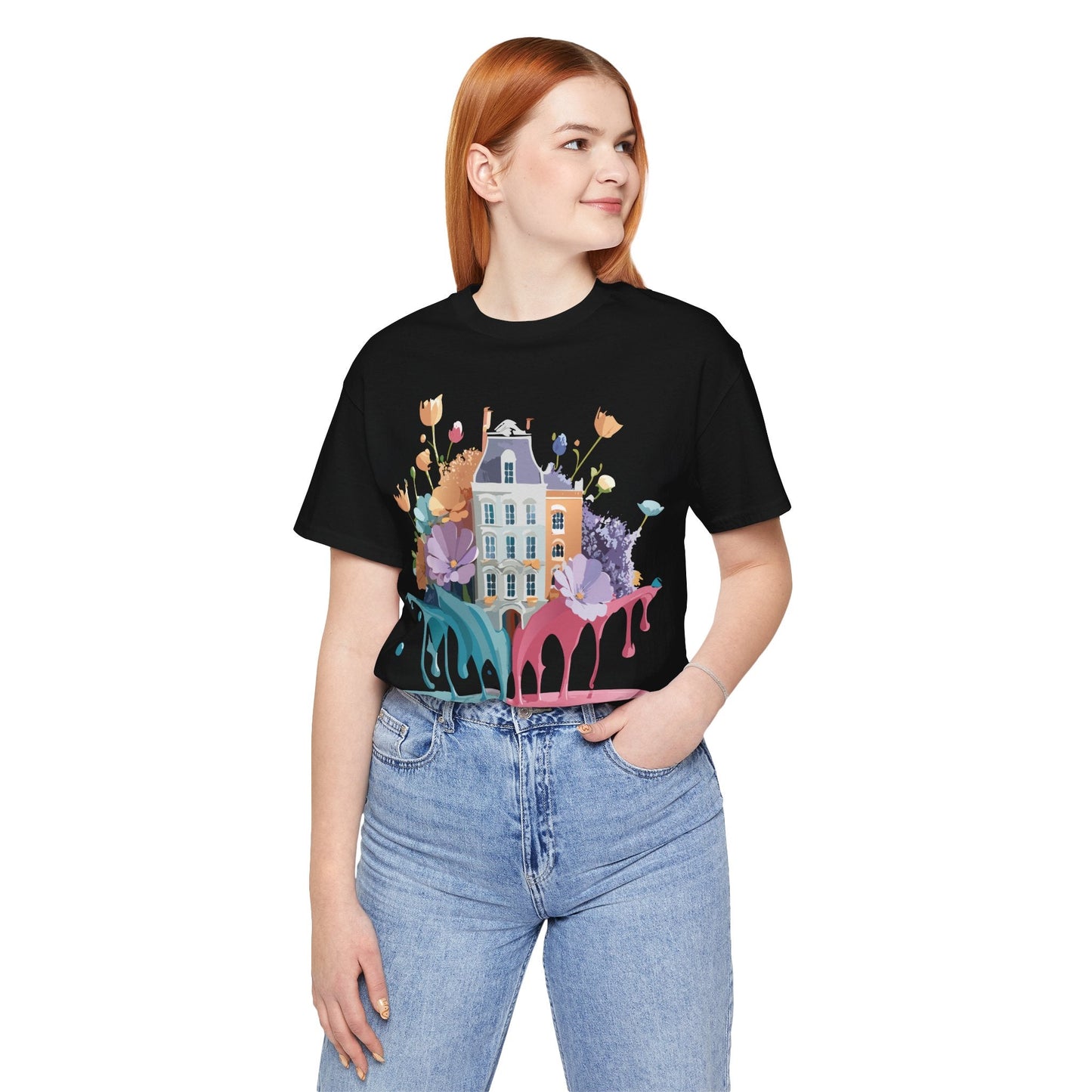 Adelpha Vintage Amsterdam Graphic Tee For Everyday Casual Wear Unisex Short Sleeve Shirt