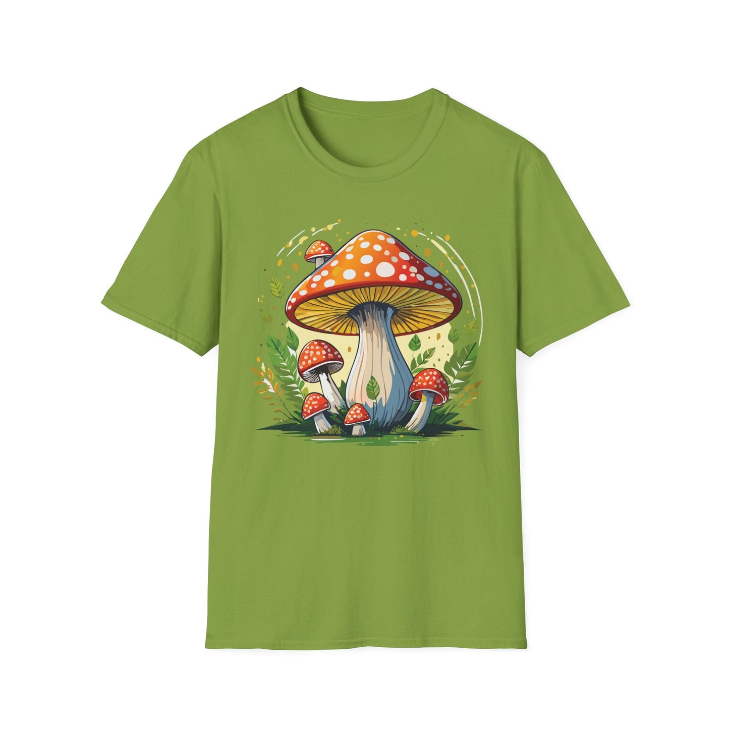 Mashroom Tee Shirt Unisex Funny Mashroom Design Softstyle 64000 Ring Spun Cotton Tee