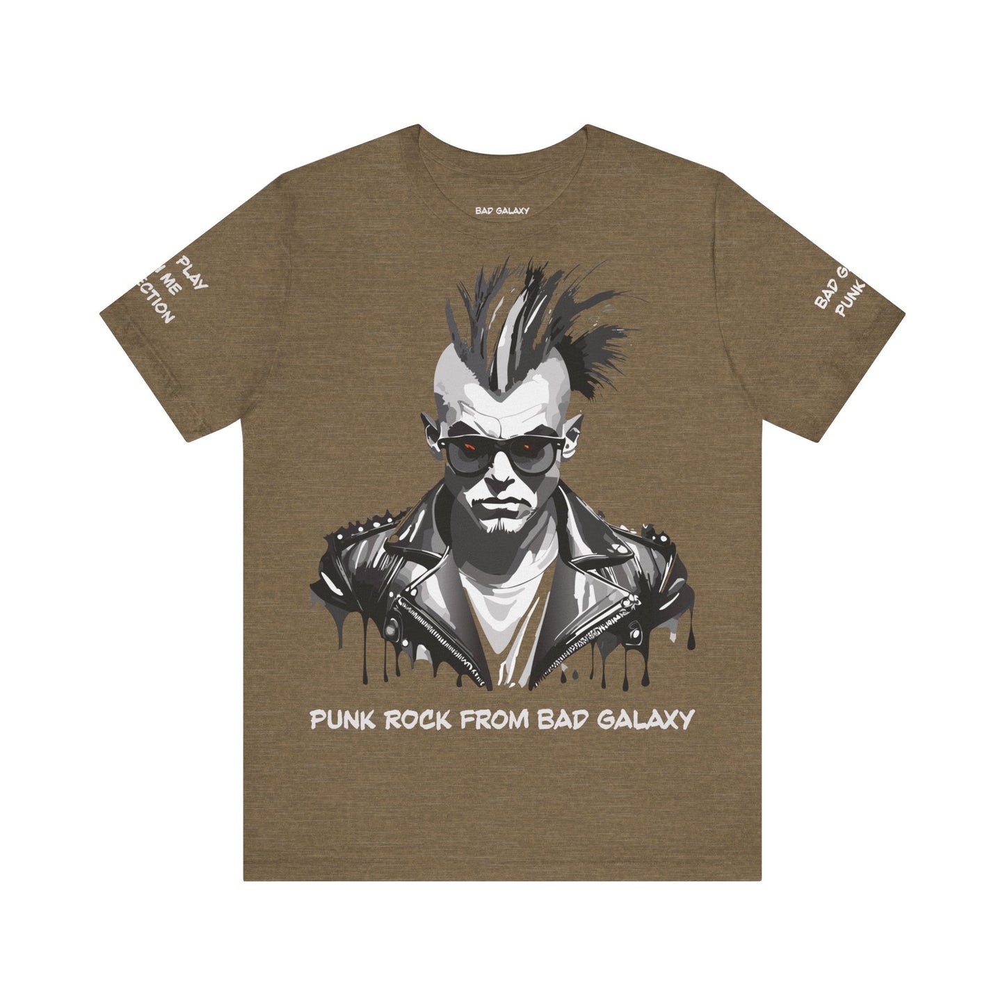 Punk Rock Tee Shirt From Bad Galaxy Made To Order 100 Percent Cotton Eco Friendly Inks