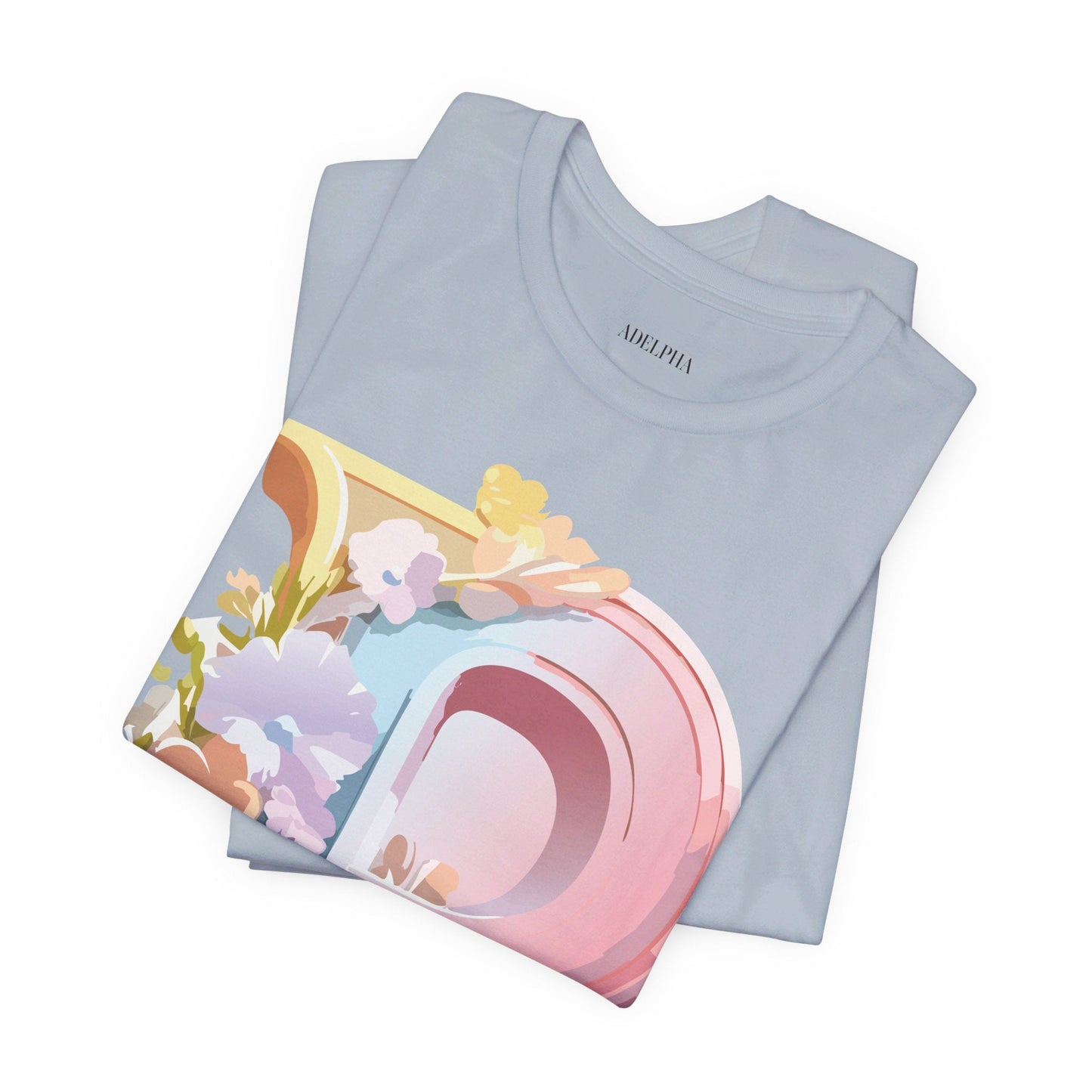 Adelpha Letter P Graphic Tee Unisex Vintage Inspired Art Design Jersey Short Sleeve Shirt