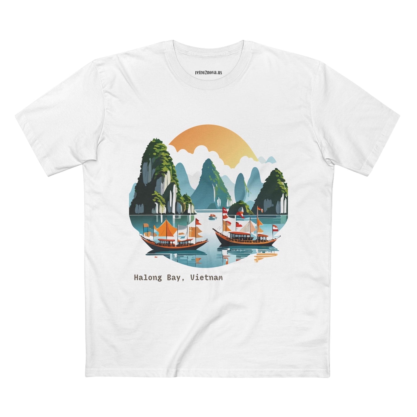 Travel Shirt Vietnam Tourist TT33 Unisex Premium Cotton Art Tee Retro2Nova Discover Art