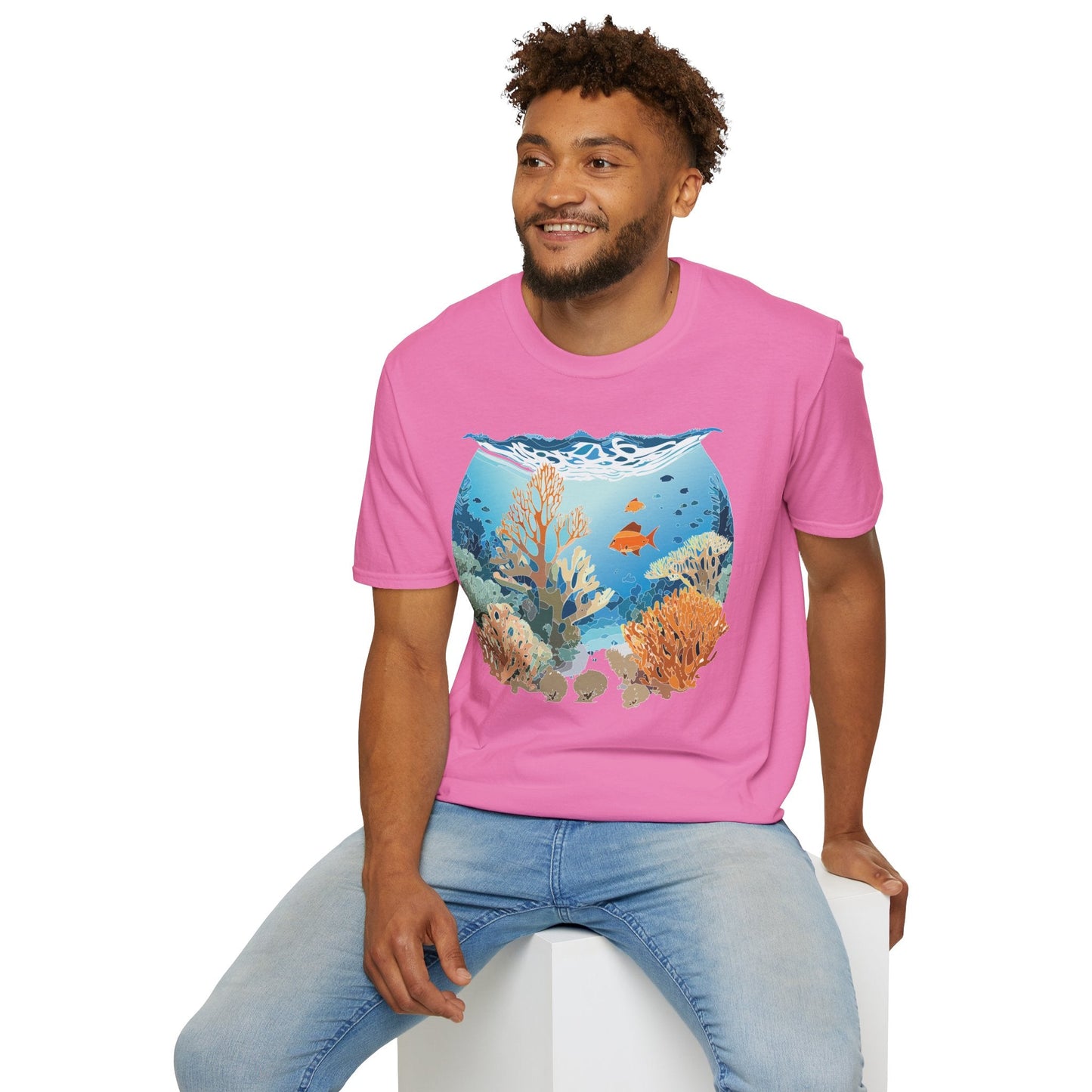 Ocean Tee Shirt Unisex Gildan Softstyle Cotton Tee Shirt 64000 Lightweight Breathable Comfort