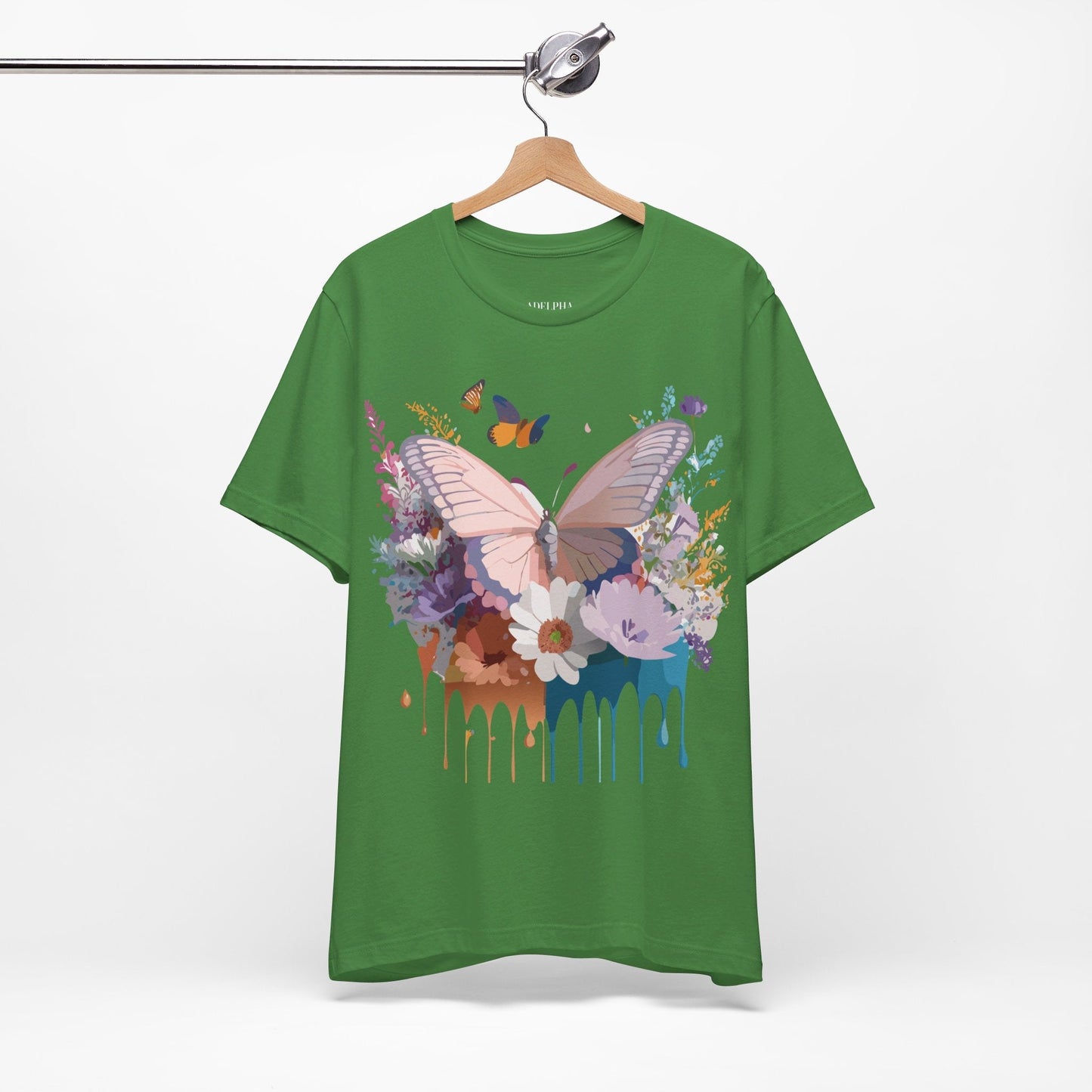 Butterfly Graphic Tee Unisex Vintage Art Design Adelpha Short Sleeve