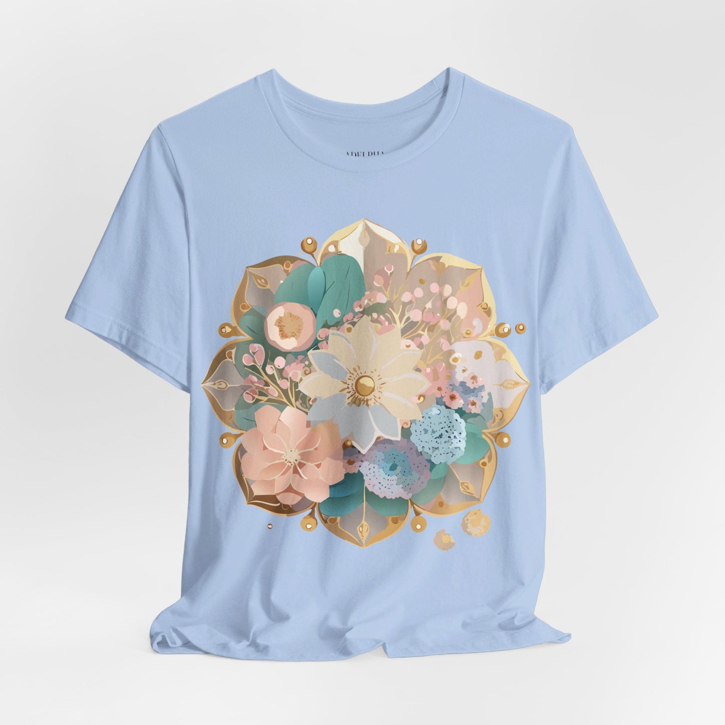 Mandala Graphic Unisex 100 Cotton Vintage Floral Artwork Tee 15