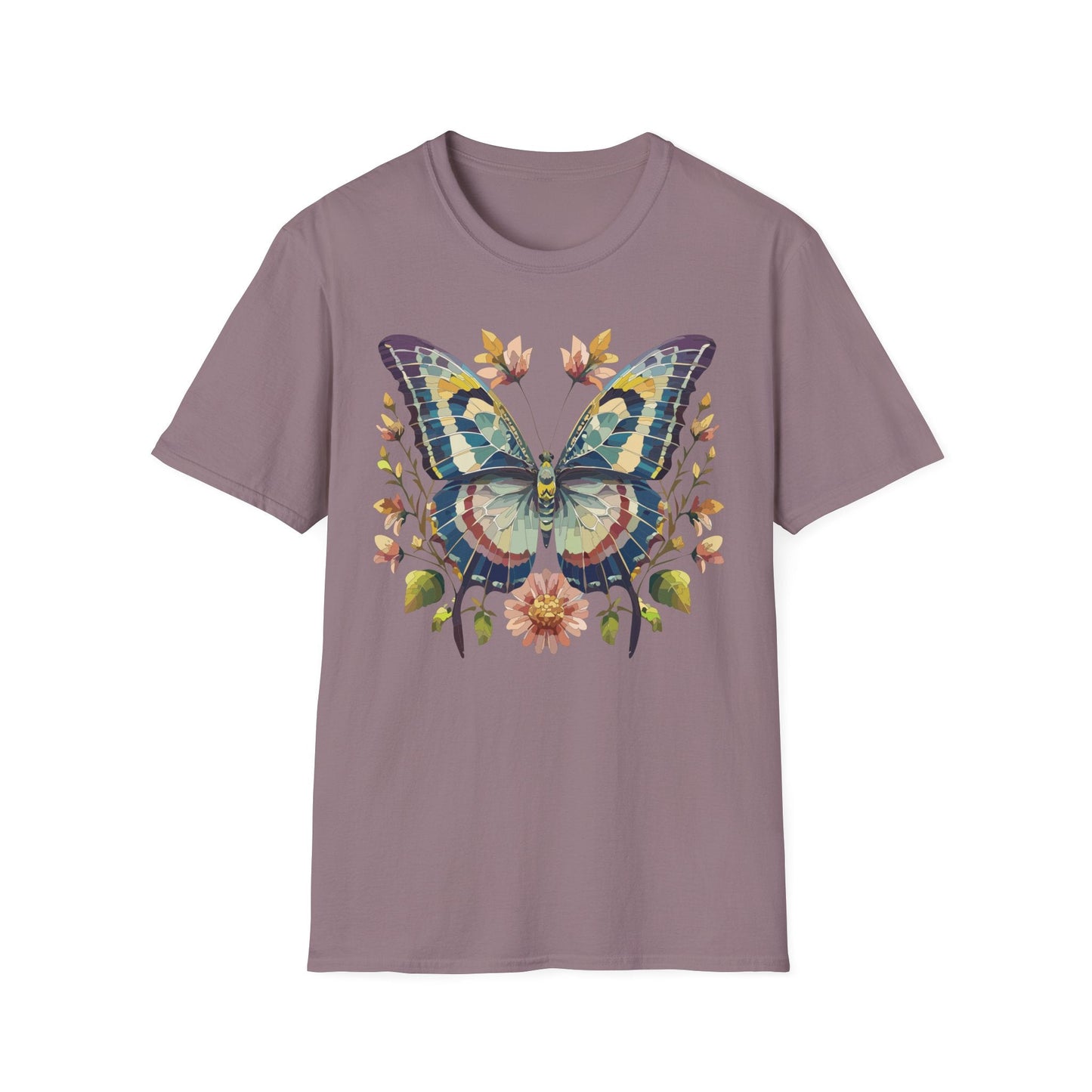 Butterfly Shirt Unisex T Shirt With Monarch Design Gildan Softstyle 64000 Ring Spun Cotton Tee
