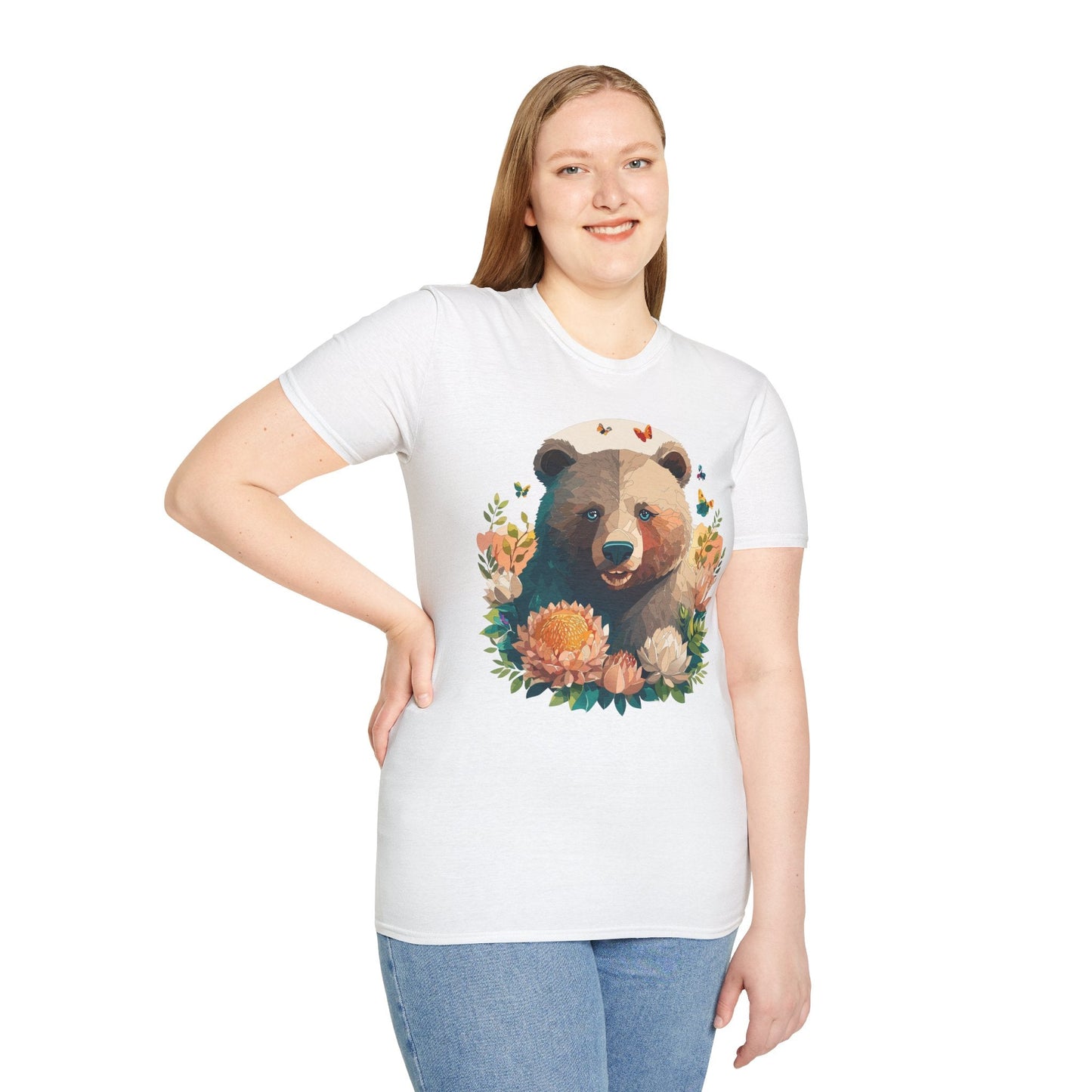 Bear T Shirt Unisex Teddy Bear Shirt Softstyle 100 Percent Ring Spun Cotton Tee Essentials