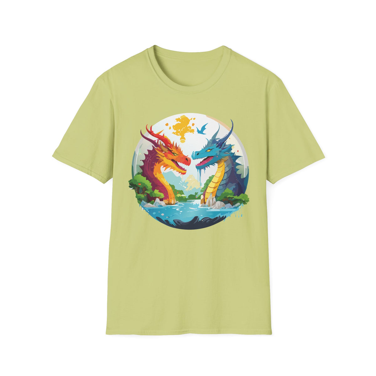 Dragon Graphic Tee Gildan Unisex 100 Cotton Tee Shirt with Animals Design h19