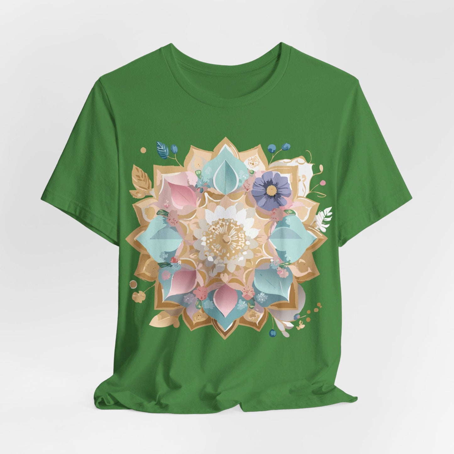 Mandala Graphic Unisex 100 Cotton Vintage Floral Artwork Tee 16