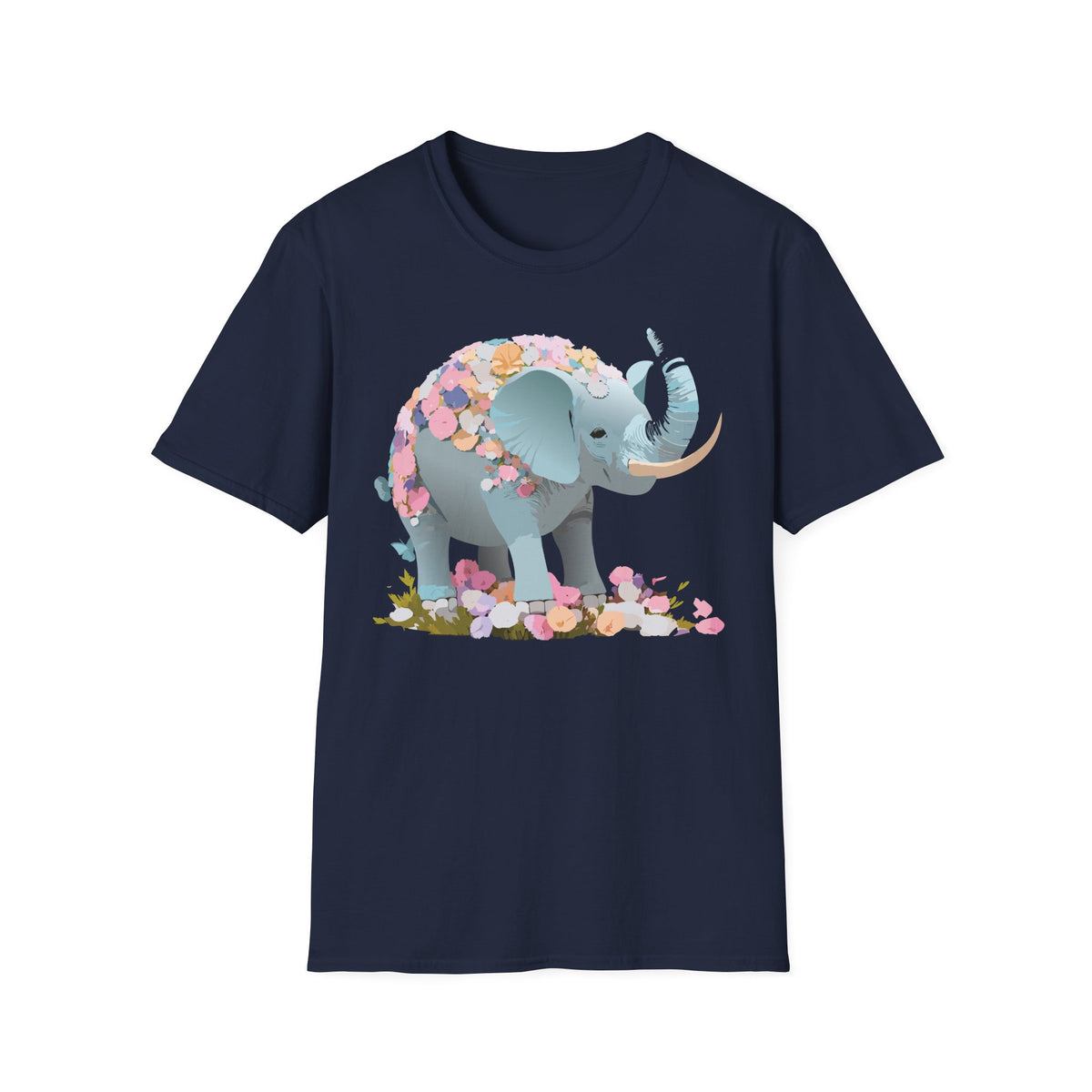 Floral Baby Elephant T-Shirt | Watercolor Elephant Tee