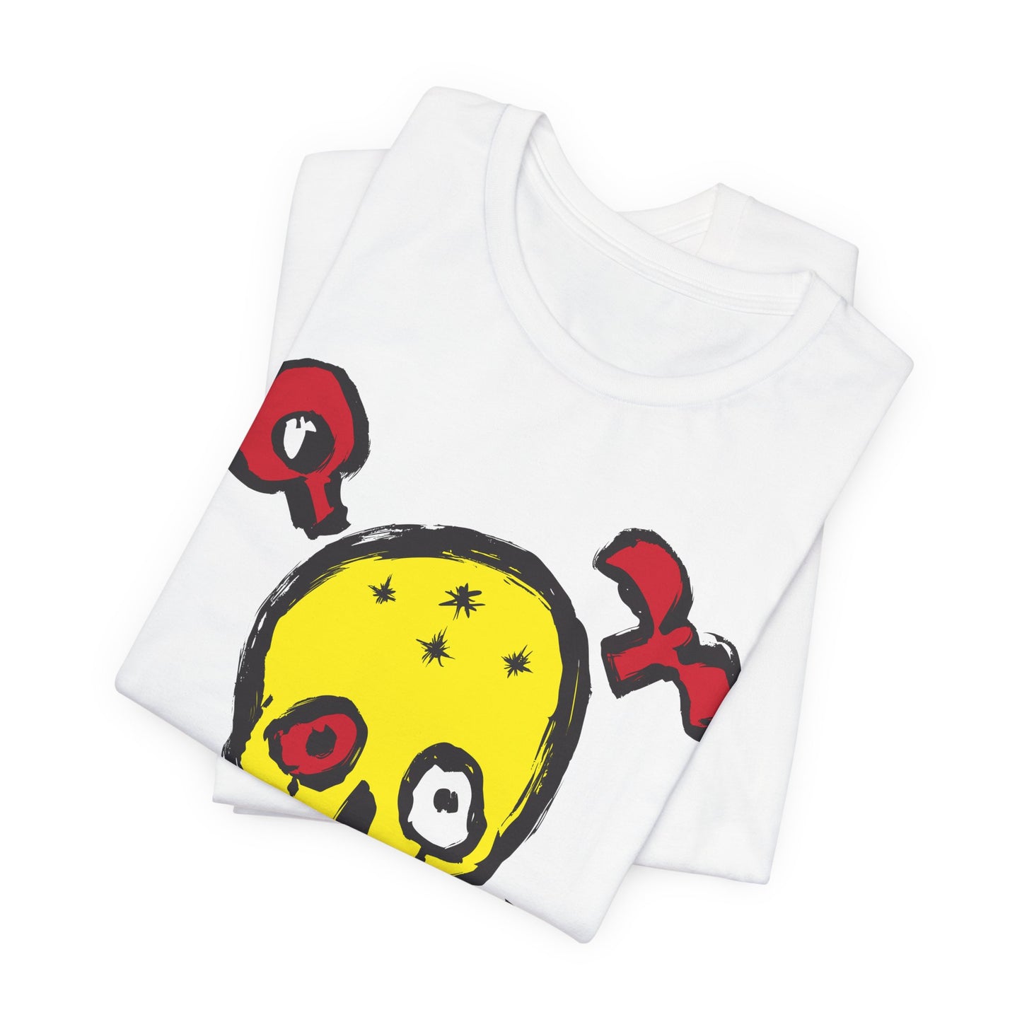 Yellow Skull Graphic Design Tee, Skull Shirt, Vintage Tees, Art Design T-Shirt, Vintage Graphic Tee, Art Shirts with Skulls